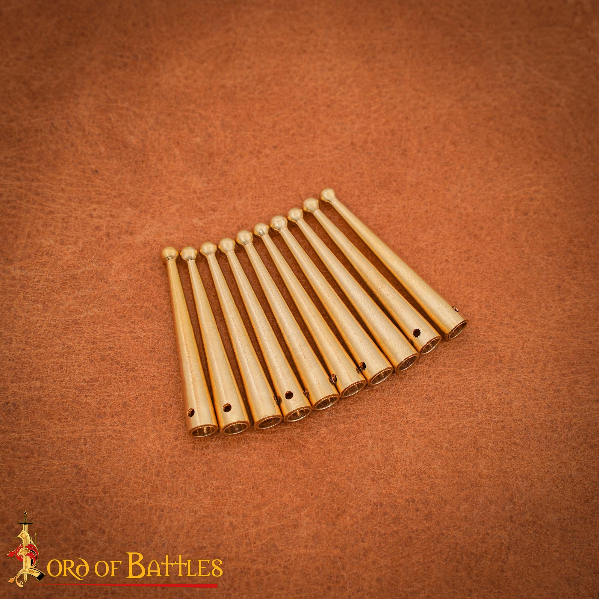 Agujas Medievales de Latón Macizo con Puntas Redondeadas, Juego de 10, 3,8 Cm - Imagen 4