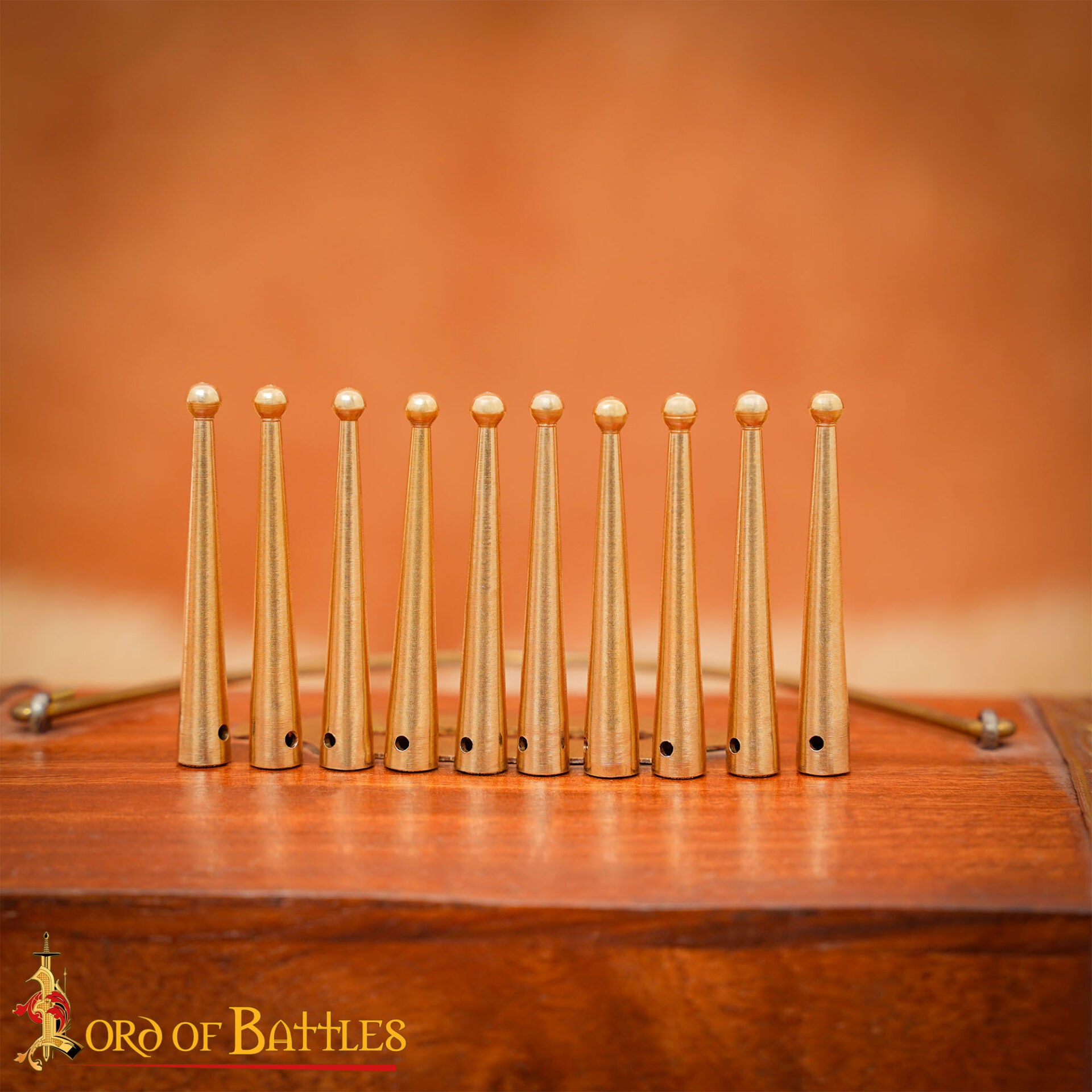 Agujas Medievales de Latón Macizo con Puntas Redondeadas, Juego de 10, 3,8 Cm - Imagen 7