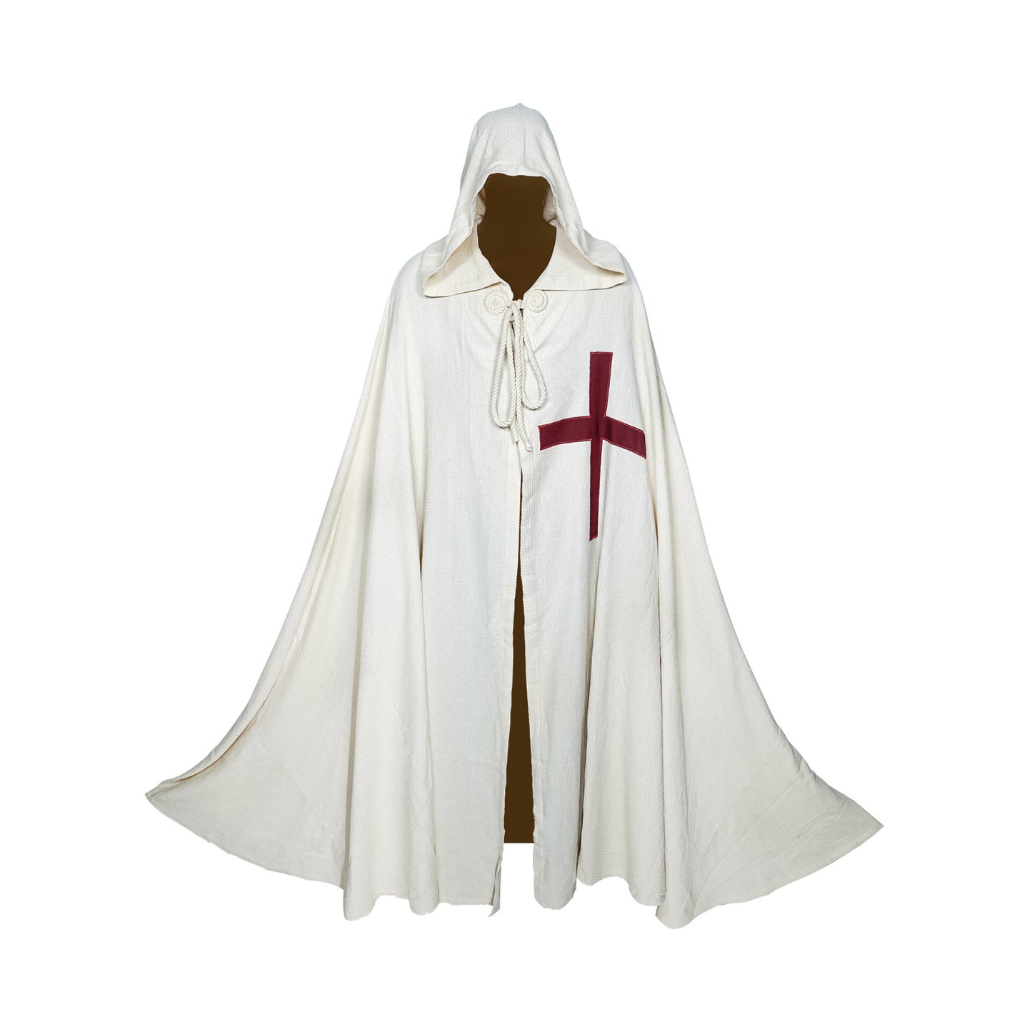 Capa Cruzada Teutónica con Capucha - Capa de Algodón del Siglo Xiii con Emblema de Cruz - Imagen 7