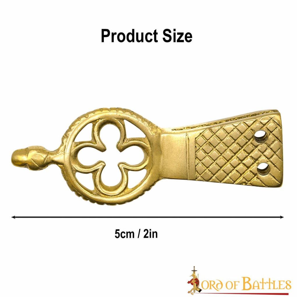 Chape de Latón Macizo Puro Quatrefoil Juego de 5 - Imagen 3