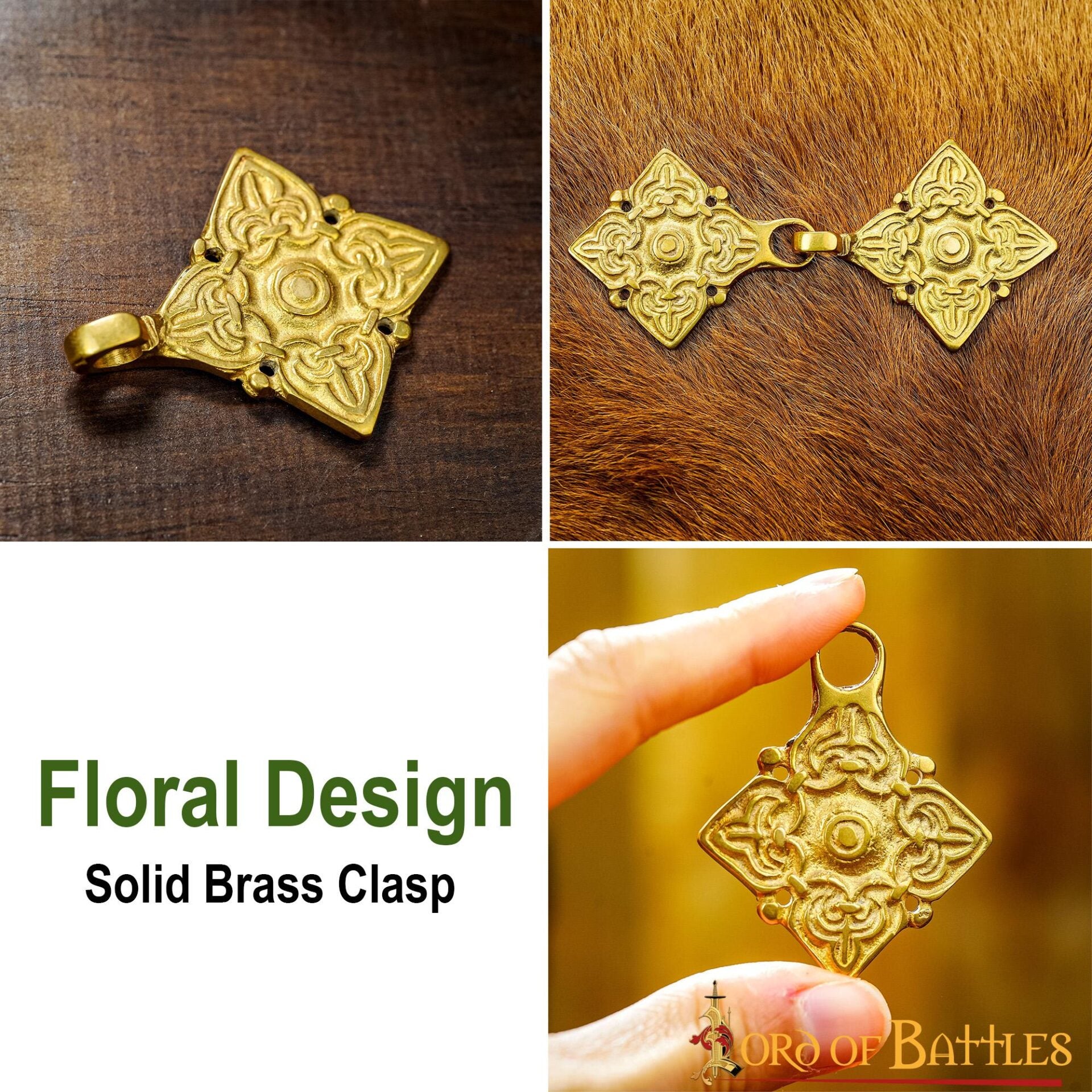 Broche de Latón Fundido para Caftán o Capa Vikinga / Rusa Histórica - Imagen 13