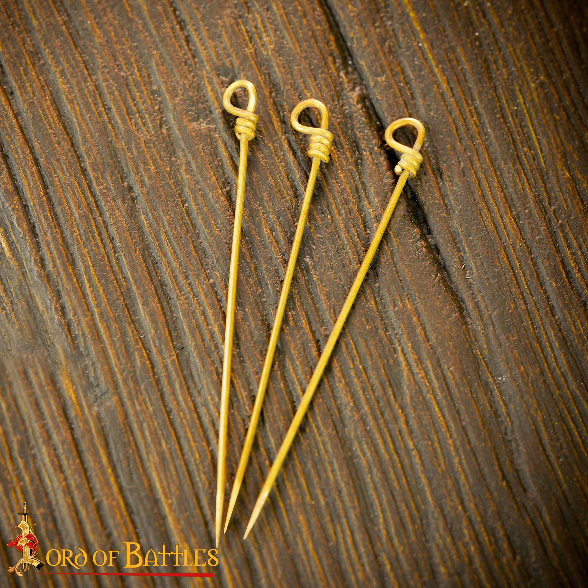 Juego de Alfileres de Coser Medievales de Latón - Juego de 6 Alfileres - Imagen 12