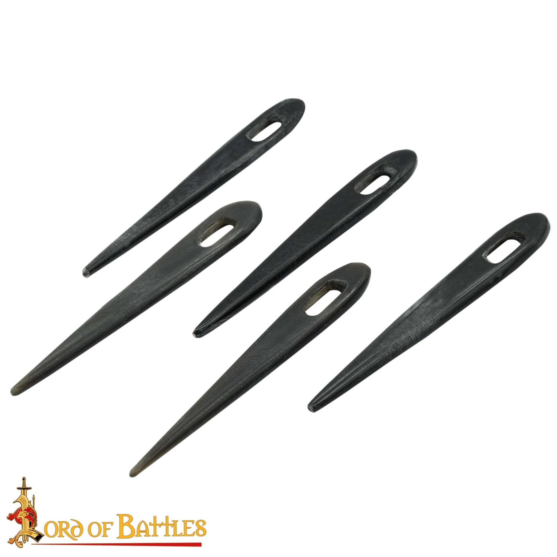Vikingo Nalbinding Cuerno Agujas Juego de 5 Genuino Cuerno Accesorio - Imagen 2