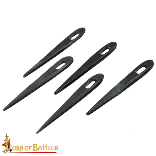 Vikingo Nalbinding Cuerno Agujas Juego de 5 Genuino Cuerno Accesorio - Imagen 2