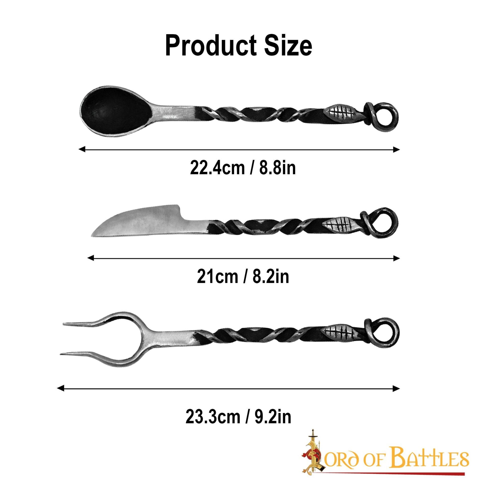 Juego de Cubiertos Rústicos Forjados a Mano - Imagen 3