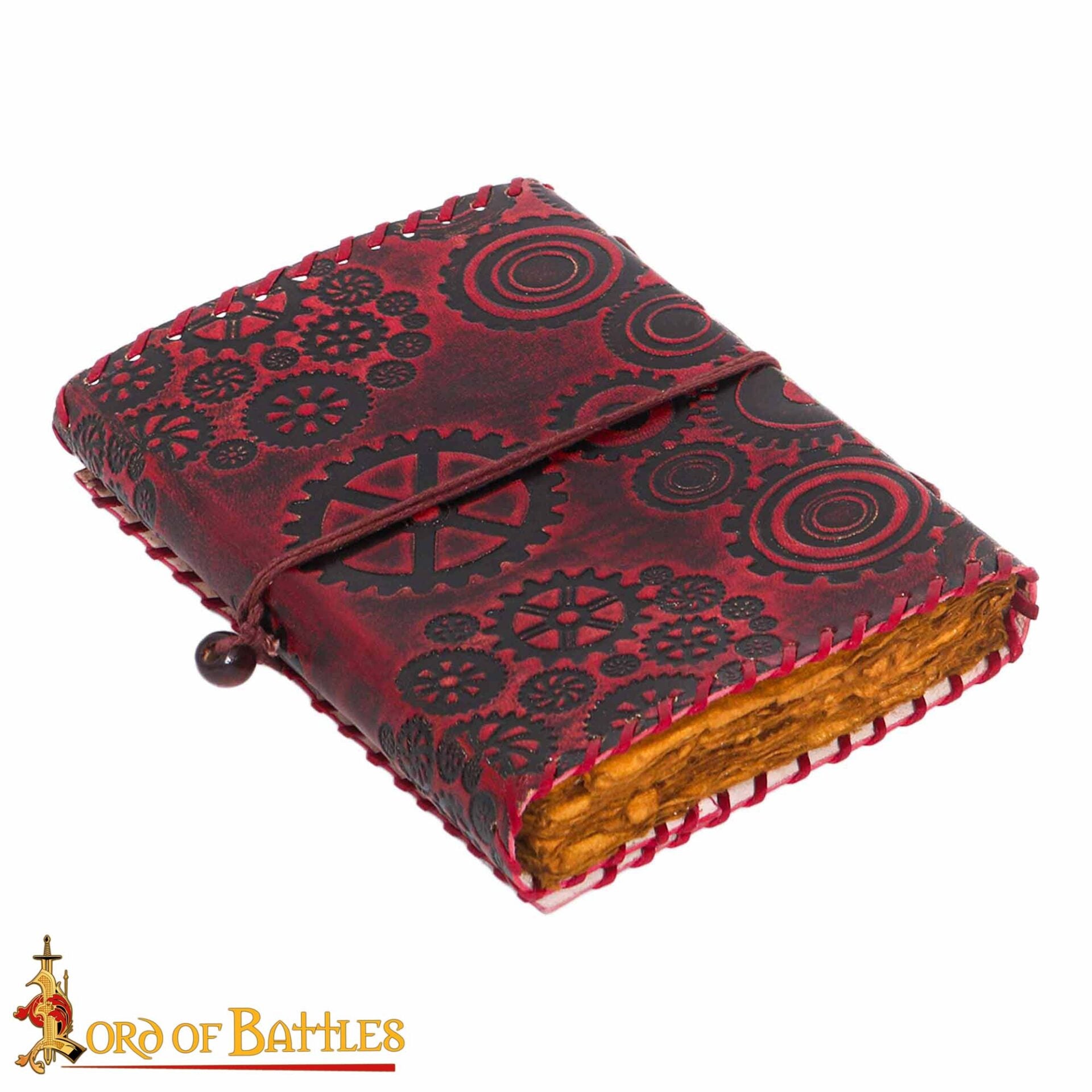 Steampunk Journal Agenda de Piel Auténtica Hecha a Mano - Imagen 2