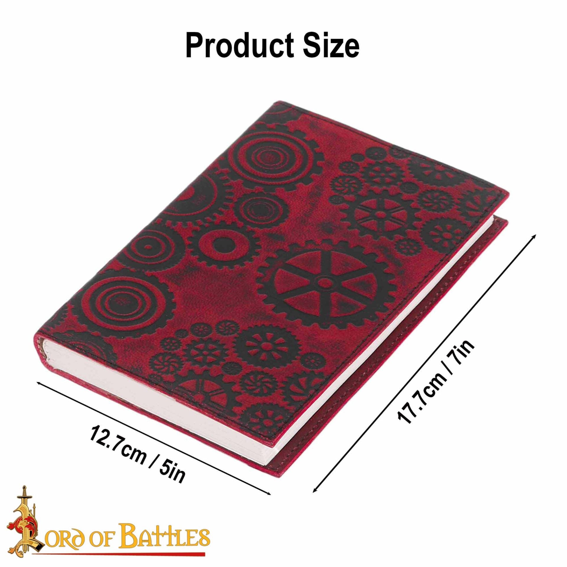 Steampunk Journal Agenda de Piel Auténtica Hecha a Mano - Imagen 3