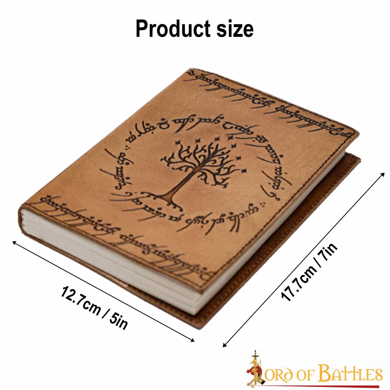 Diario de Piel Árbol de Gondor Diario de Piel Auténtica - Imagen 3