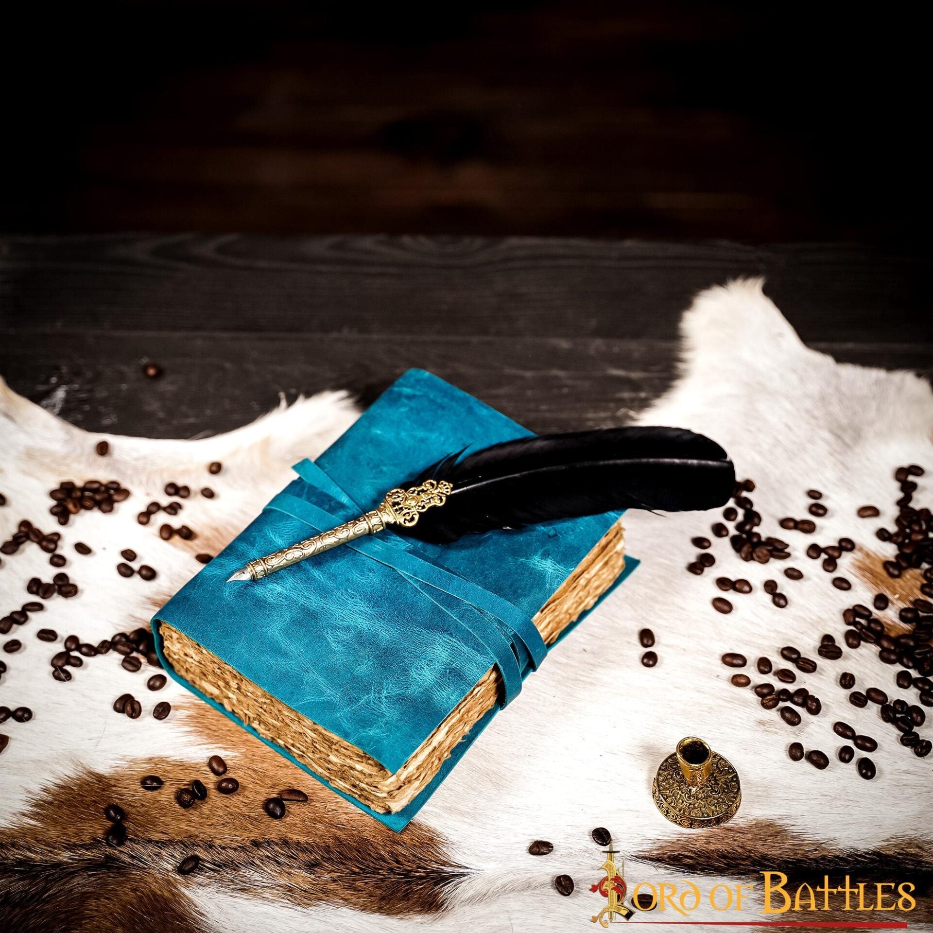 Diario Medieval de Piel Auténtica Hecho a Mano - Imagen 11