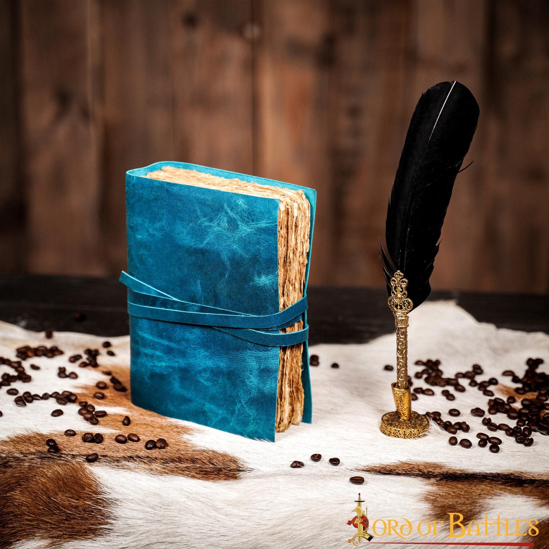 Diario Medieval de Piel Auténtica Hecho a Mano - Imagen 12