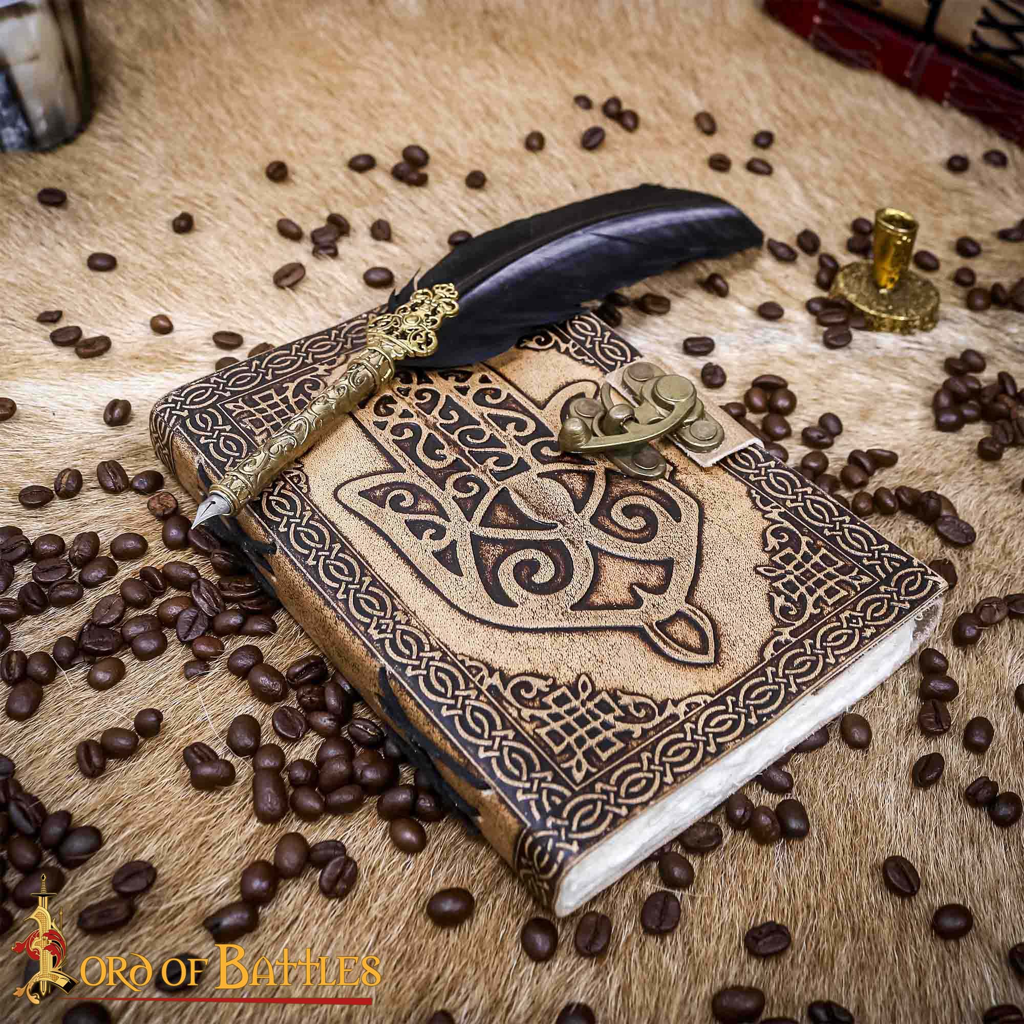 Diario Medieval de Piel Auténtica Hecho a Mano - Imagen 3