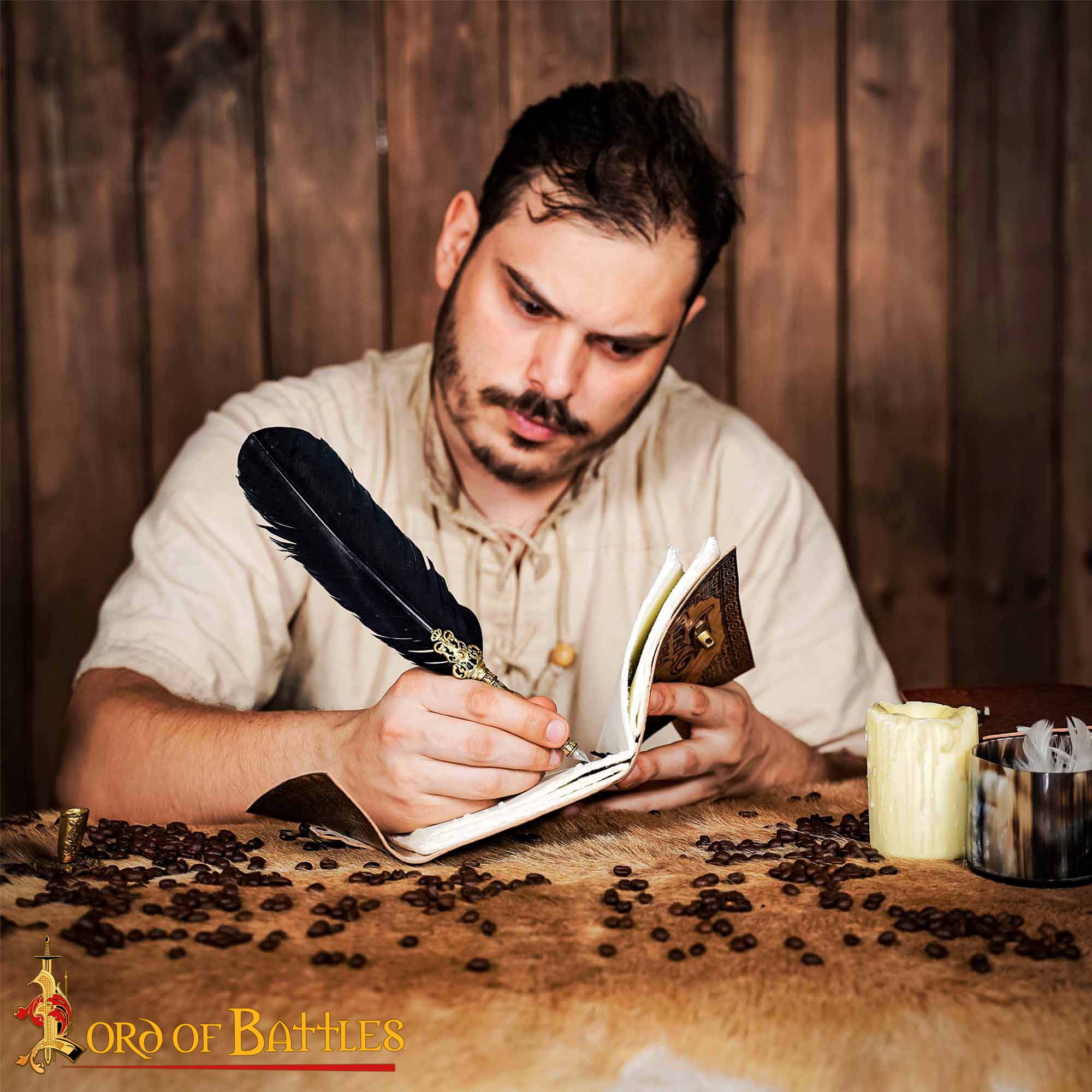 Diario Medieval de Piel Auténtica Hecho a Mano - Imagen 5