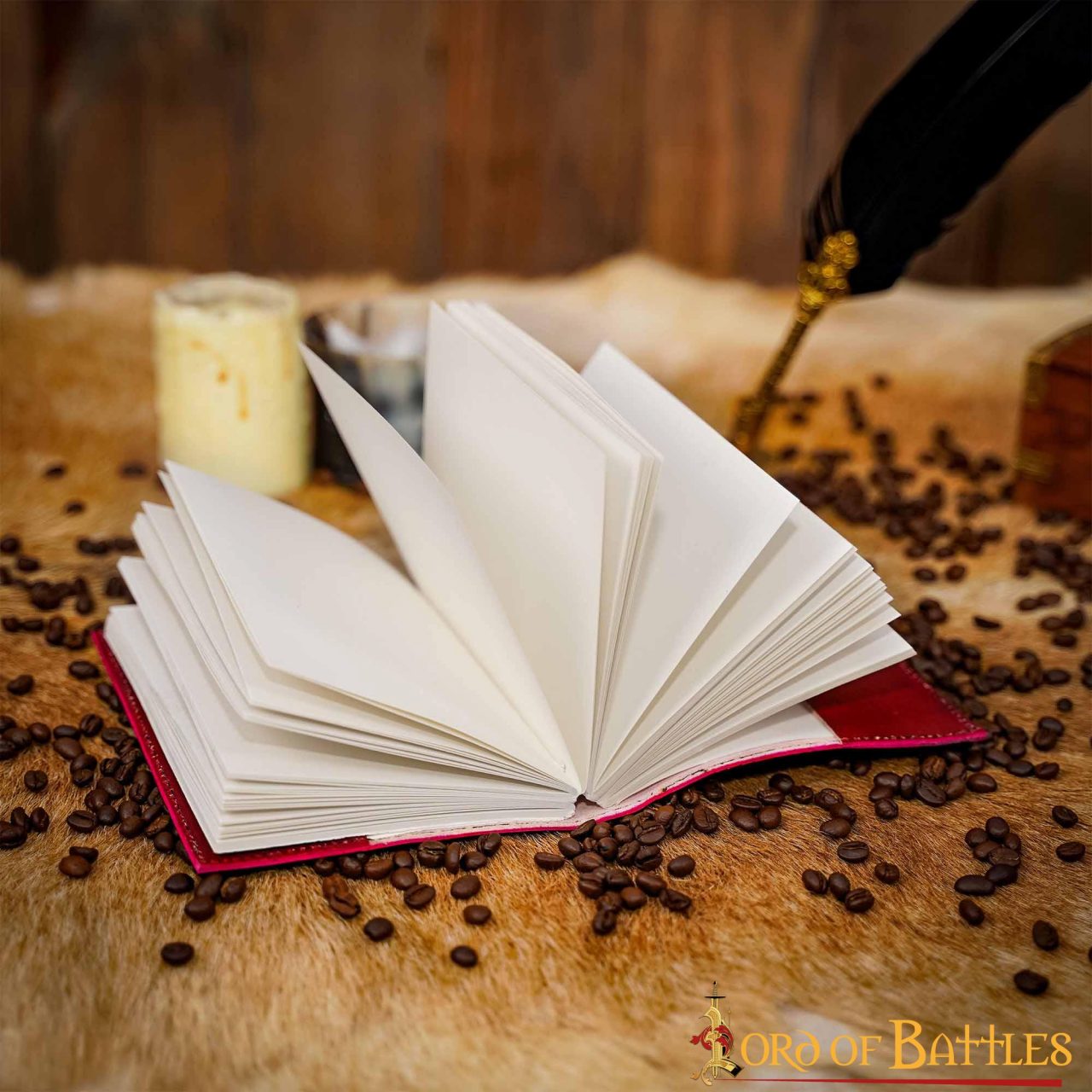 Diario Medieval Pentáculo Hecho a Mano Diario de Piel Auténtica - Imagen 6