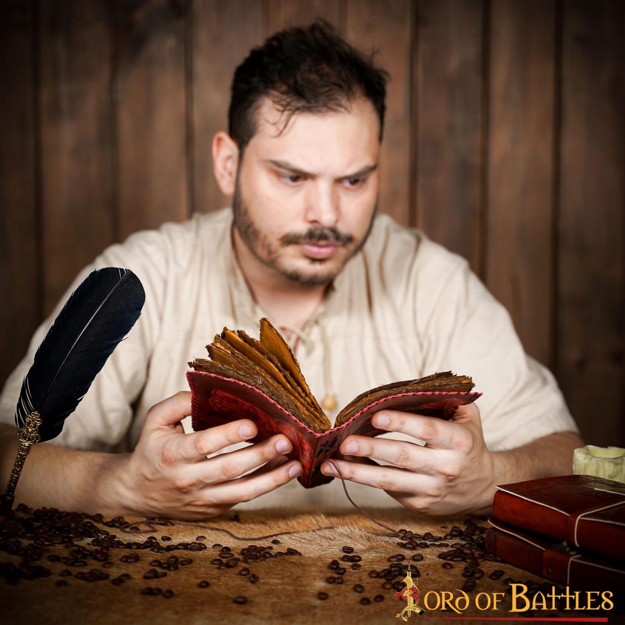 Diario Medieval con Diseño de Hojas en Relieve Diario de Cuero Vintage - Imagen 6