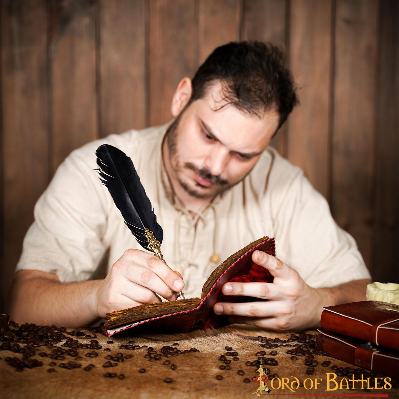 Diario Medieval con Diseño de Hojas en Relieve Diario de Cuero Vintage - Imagen 9