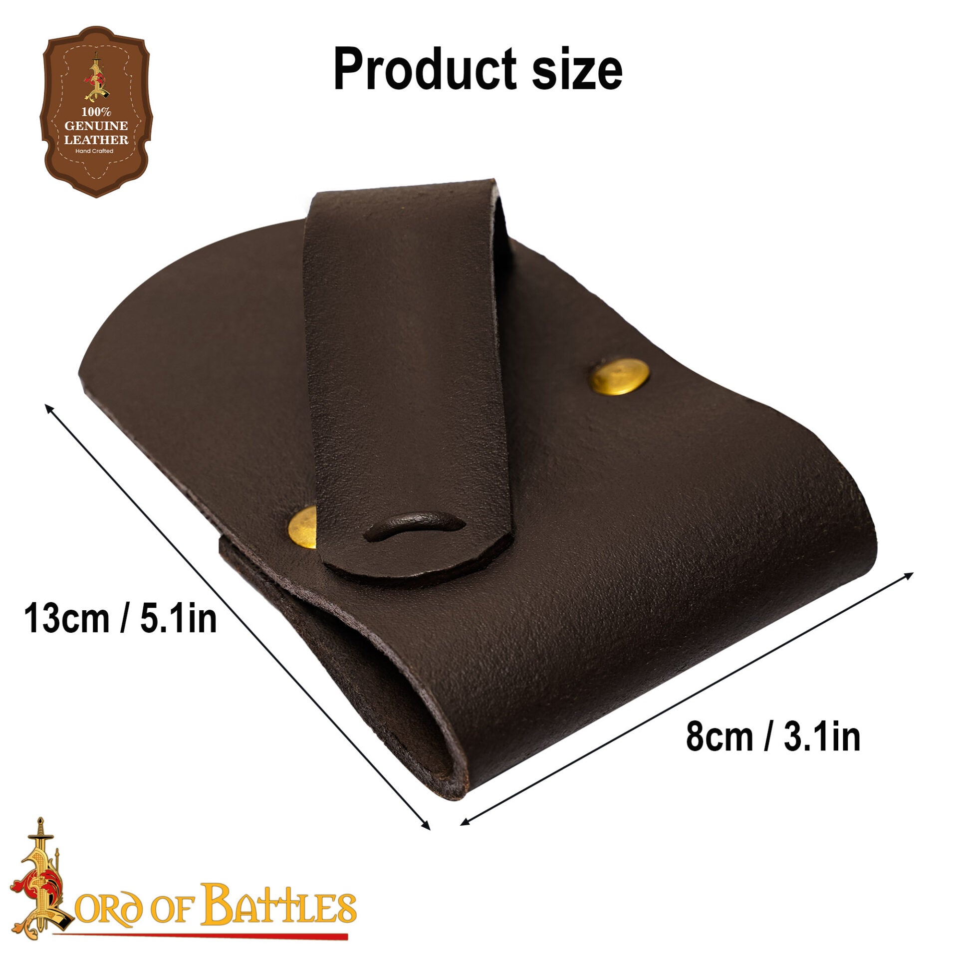 Rana de Cuero Auténtica Hecha a Mano para Espadas de Madera - Imagen 3