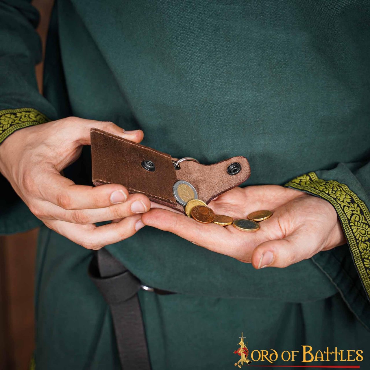 Llavero Monedero de Piel Auténtica Hecho a Mano - Imagen 5