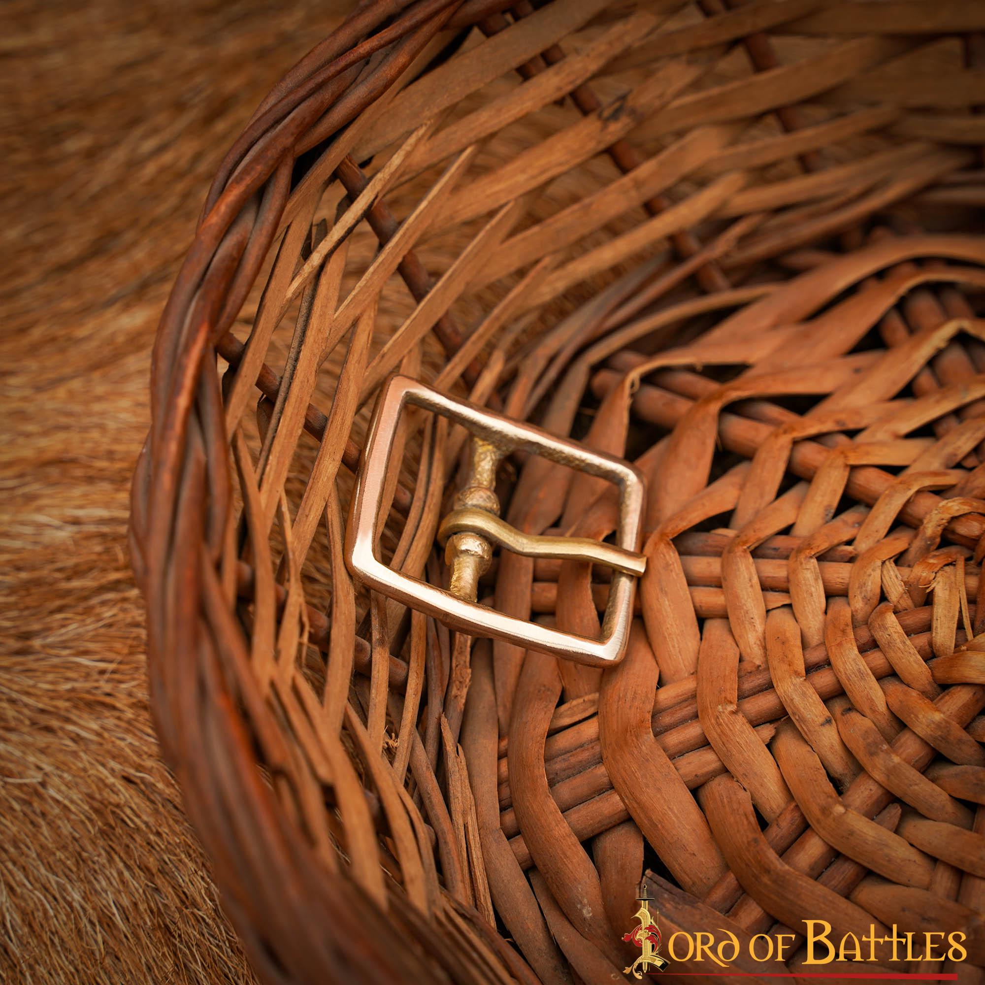 Hebilla Medieval de Latón para Cinturón - Marco Rectangular Compacto - Imagen 9