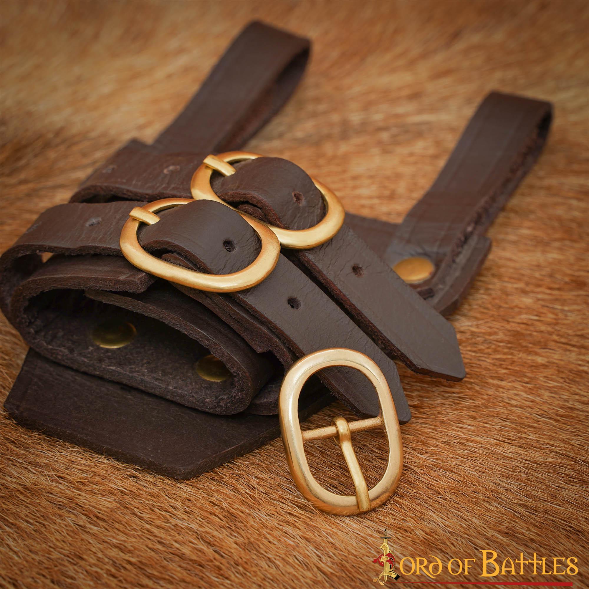 Juego de Hebillas de Cinturón Medievales Ovaladas de Latón (3 Piezas) - para Marroquinería, Prendas de Vestir y Accesorios - Imagen 10