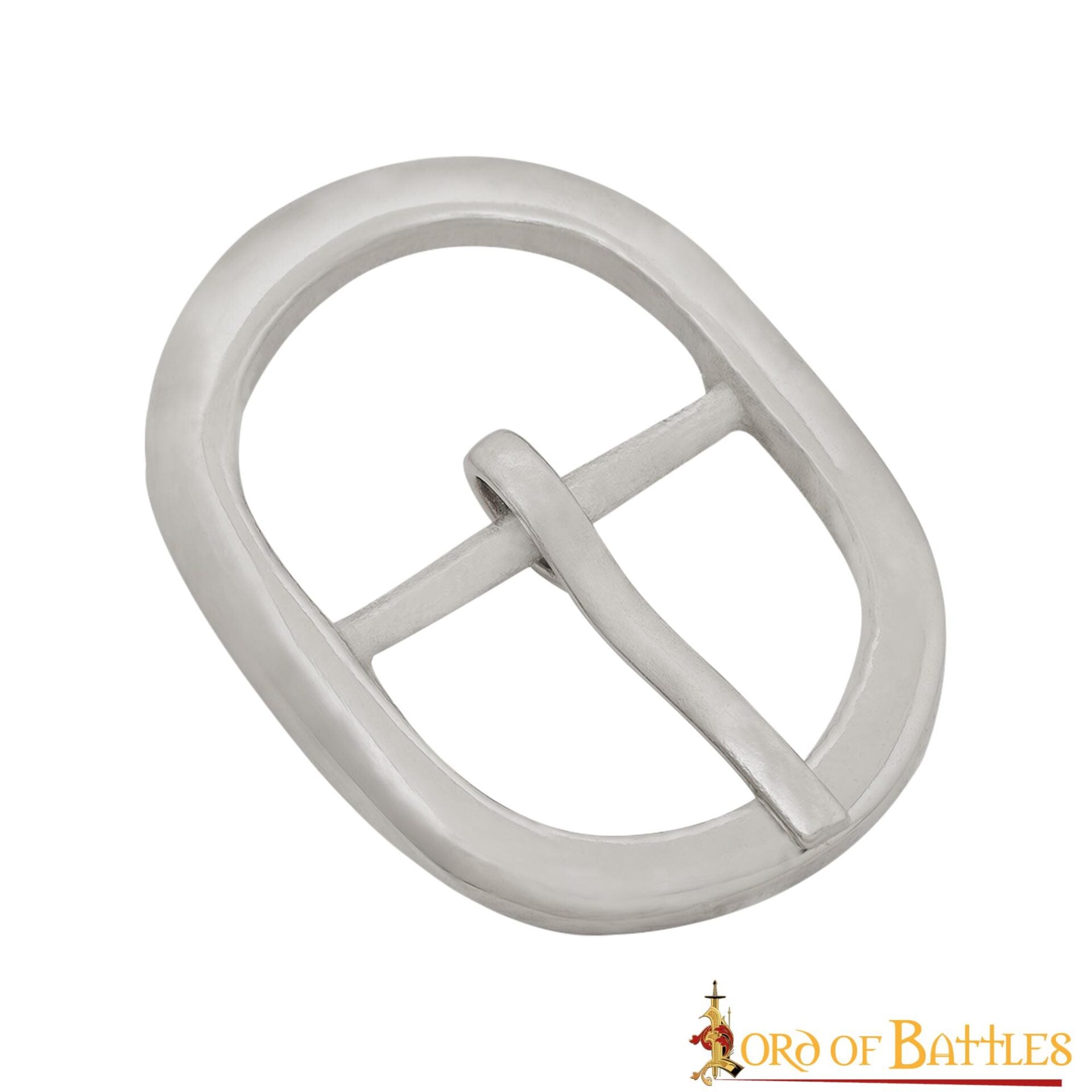 Hebillas Ovaladas Niqueladas de Inspiración Medieval - Juego de 3 Hebillas de Acero Acabadas a Mano - Imagen 8