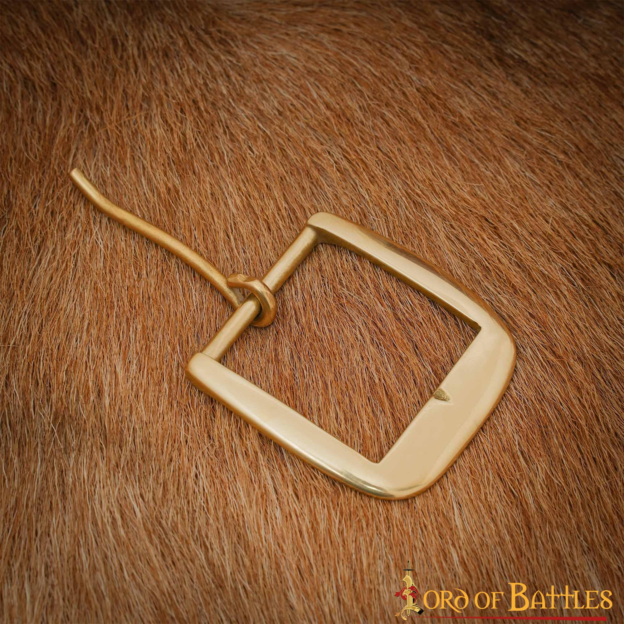 Hebilla Medieval de Latón para Cinturón - Marco Ancho para Marroquinería Histórica - Imagen 11