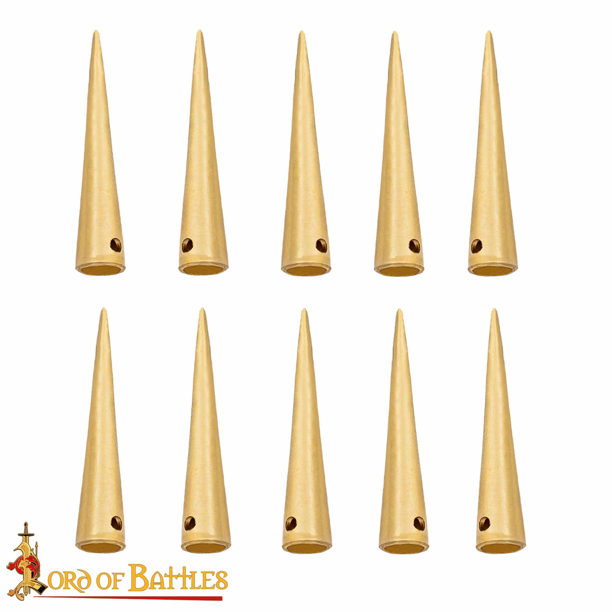 Aiglets Medievales de Latón - Juego de 10 Puntas de Cordón Resistentes (2,6 Cm) - Imagen 13