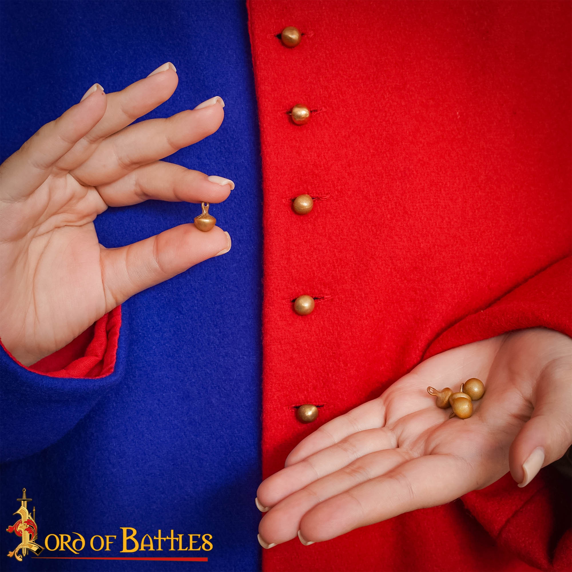 Botones Medievales Clásicos de Bronce Fundido a la Cera Perdida Juego Pequeño de 5 - Imagen 5