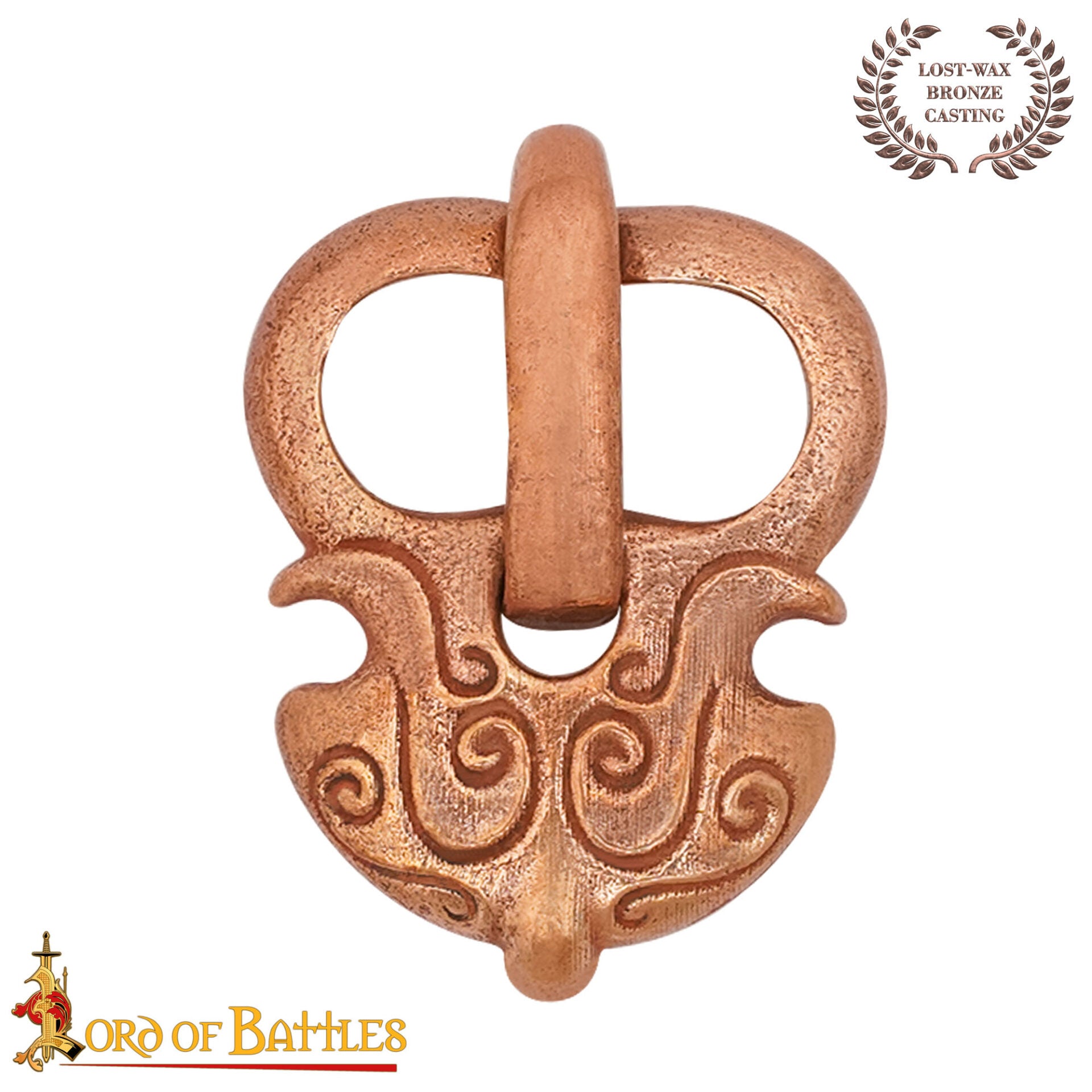 Hebilla de Cinturón Altomedieval Pequeña de Bronce Fundido a la Cera Perdida - Imagen 1
