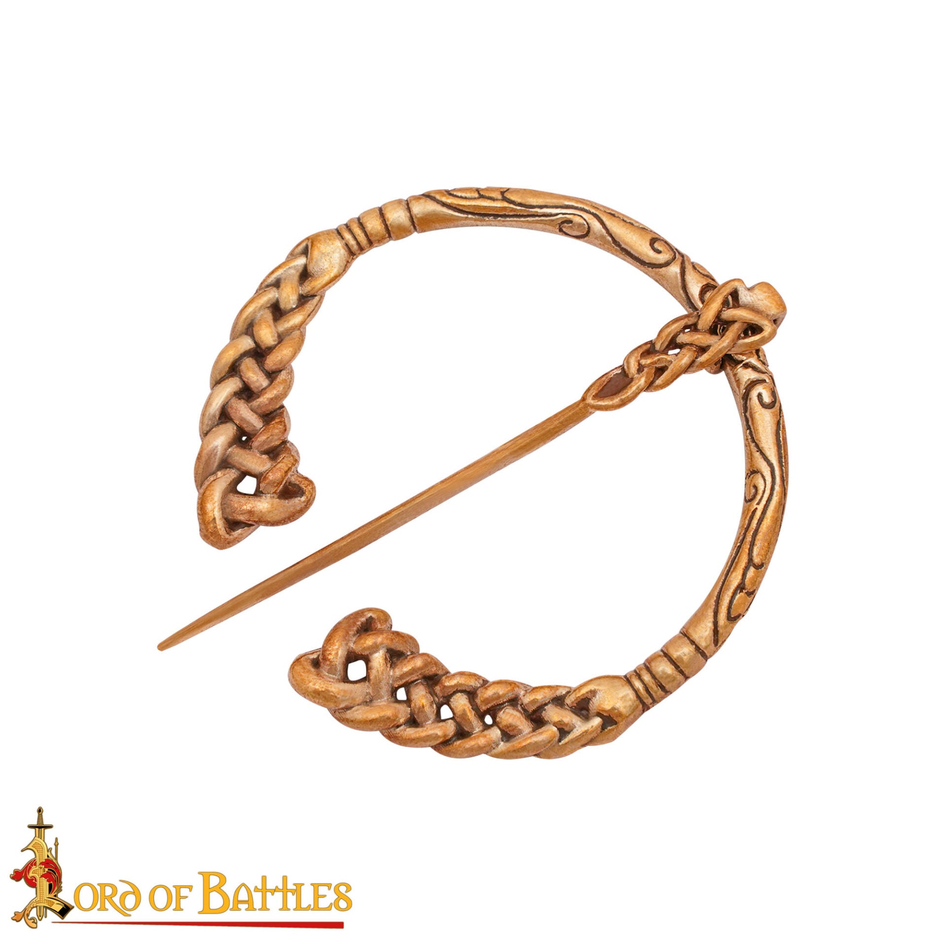 Broche Celta / Alfiler de Capa Bronce Fundido a la Cera Perdida - Imagen 5