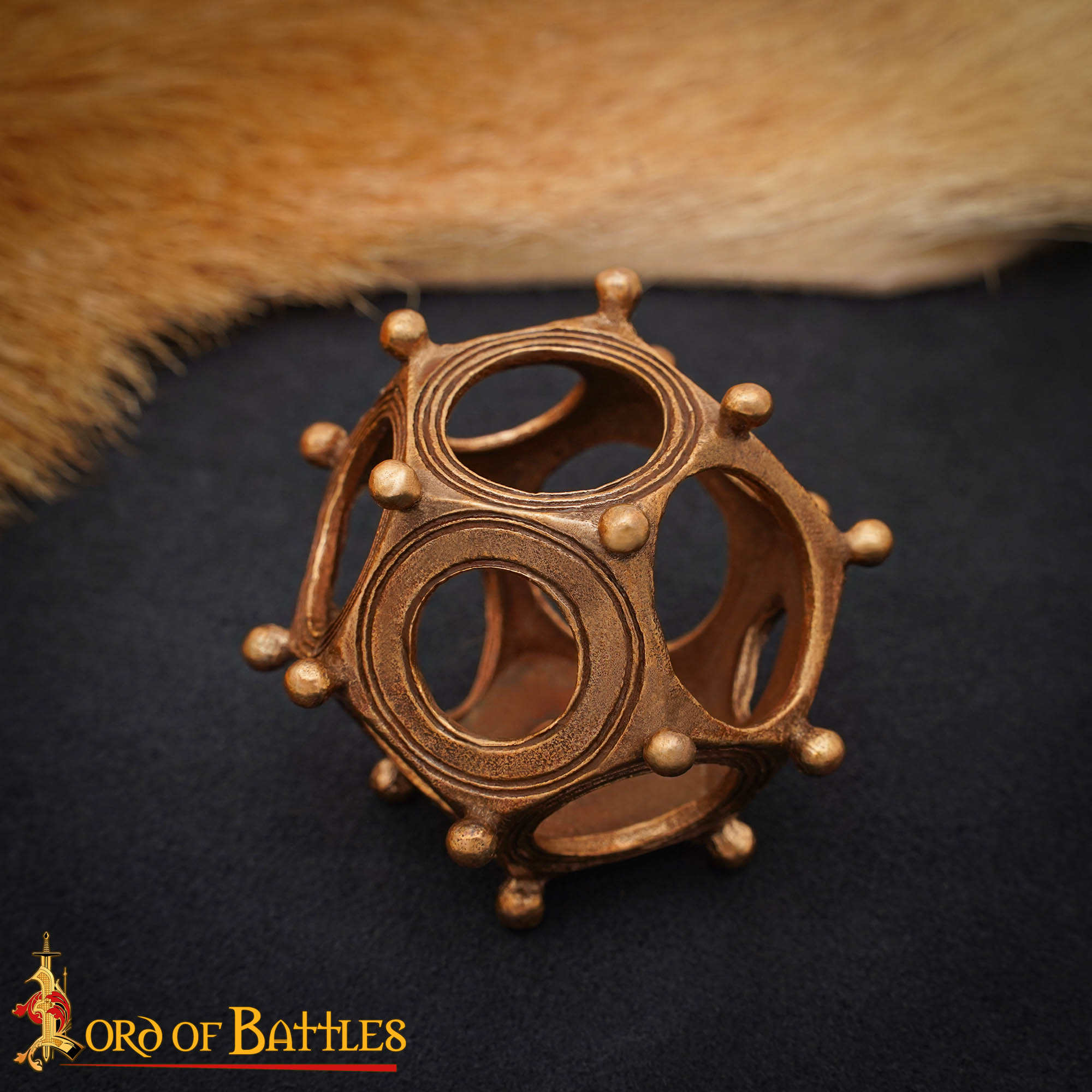 Dodecaedro Romano de Bronce Fundido a la Cera Perdida - Imagen 3