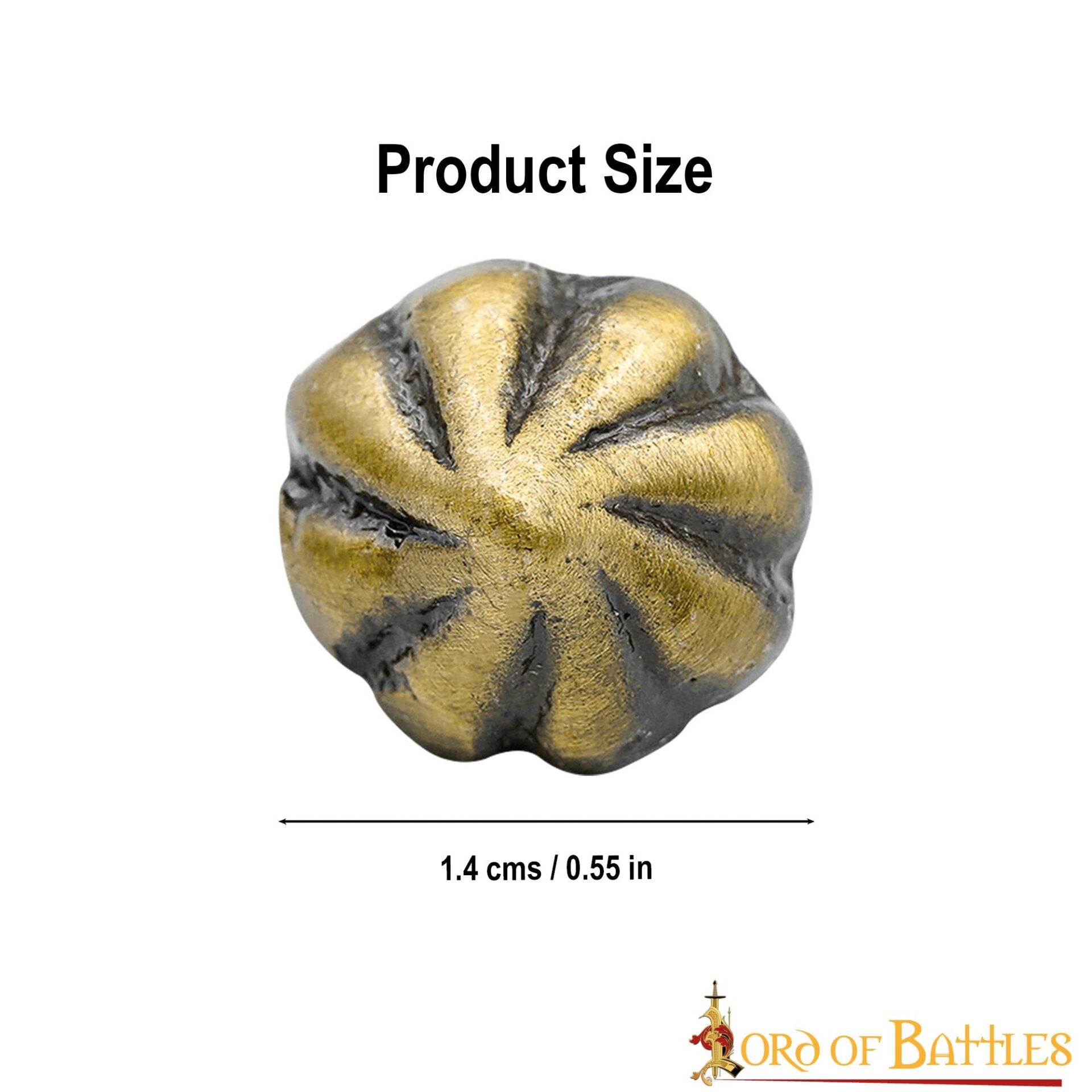 Botones Cónicos de Latón del Siglo Xv - Juego de 6 Cierres Históricos para Prendas de Vestir - Imagen 12