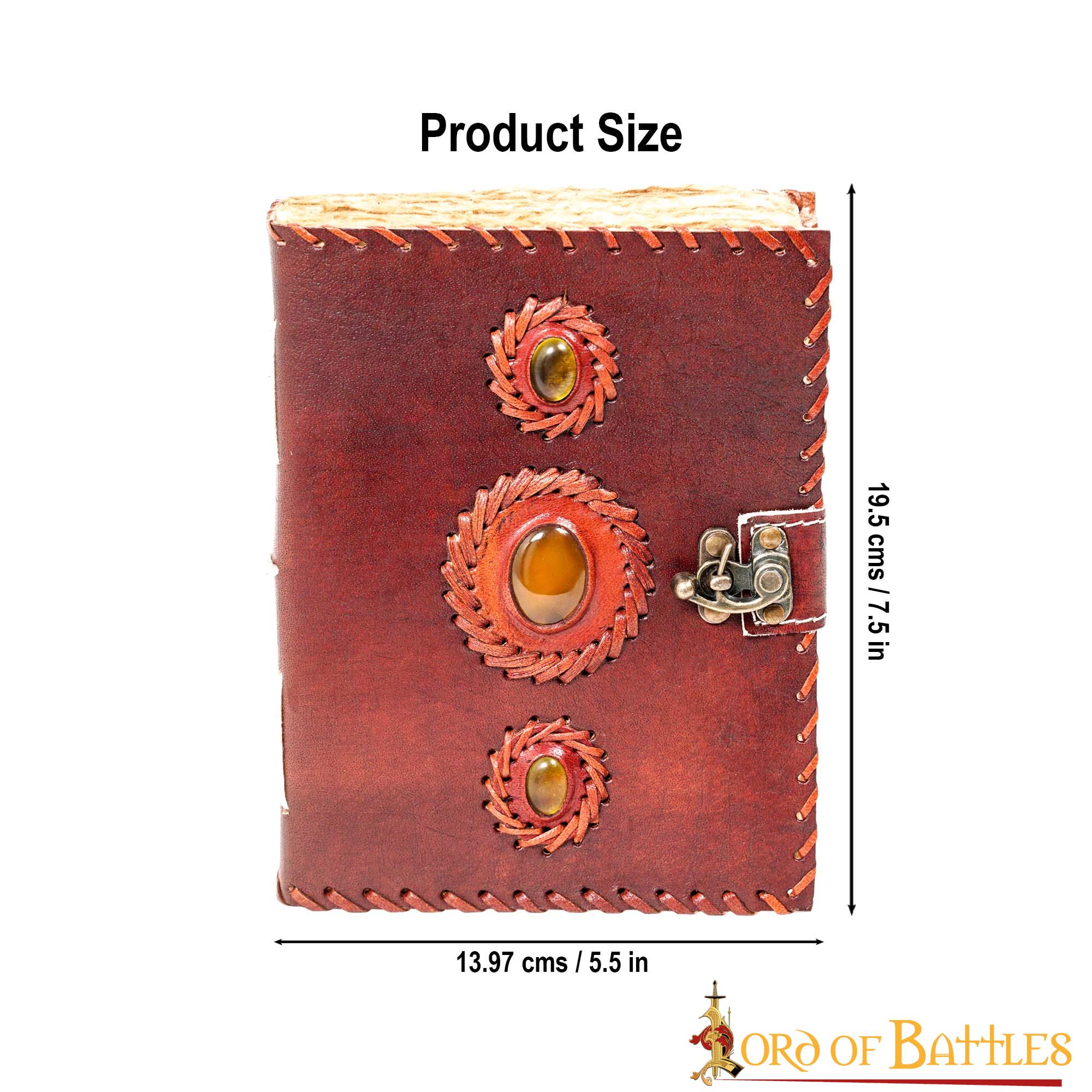 Diario Medieval de Notas de Piel Auténtica Hecho a Mano - Imagen 12