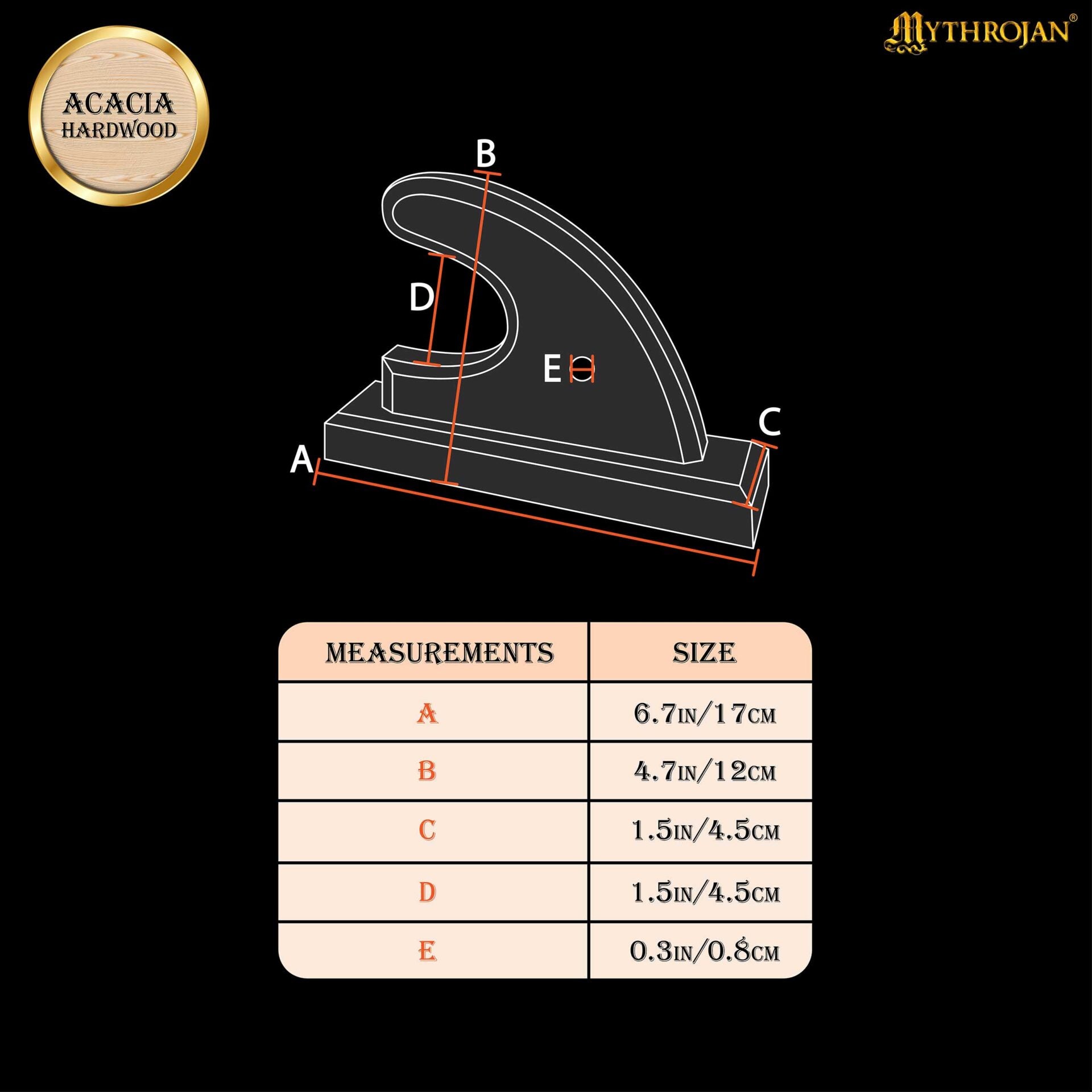 Mythrojan Sólida Madera Dura Pistola Rifle Arma de Fuego Pantalla Pared Soportes Juego de 2, 6.7 "x4.5" - Imagen 3