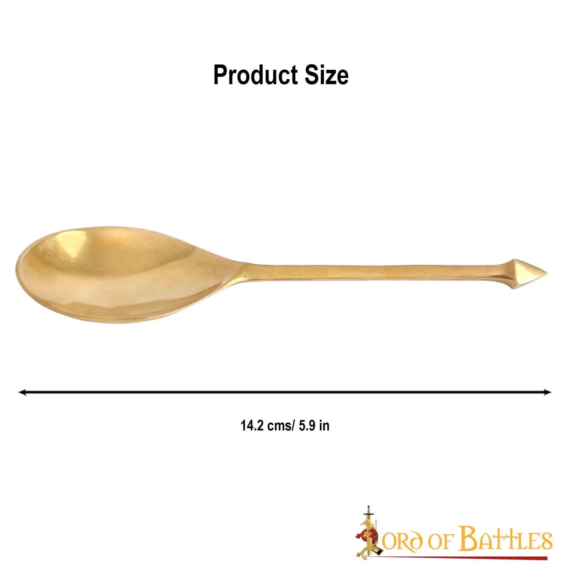 Cuchara Romana Cubertería Funcional de Latón Macizo Puro Juego de Dos Piezas - Imagen 3