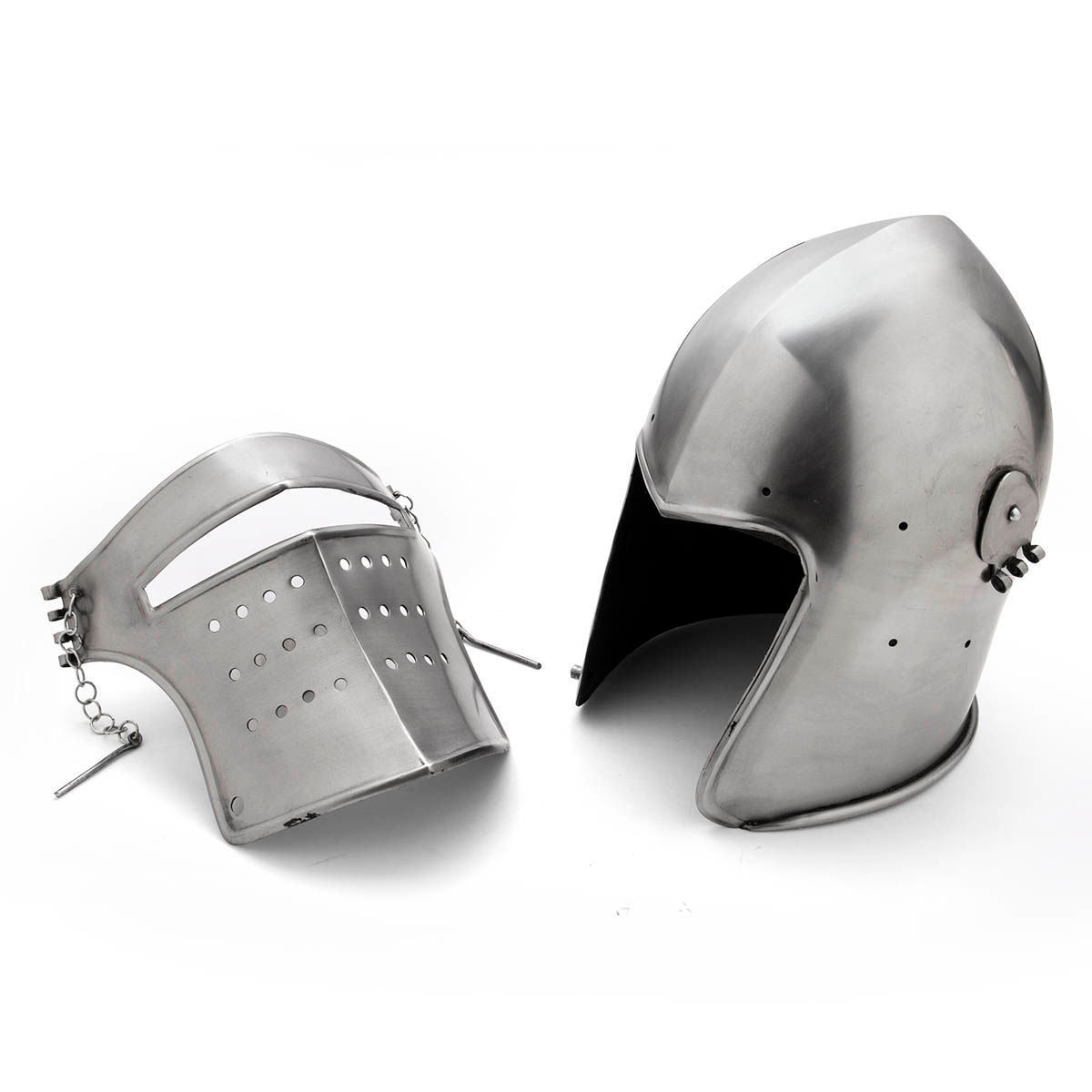 Imagen de Casco Bacinete con visera desmontable 300580 parte de nuestra colección en Espadas y más, sitio oficial.