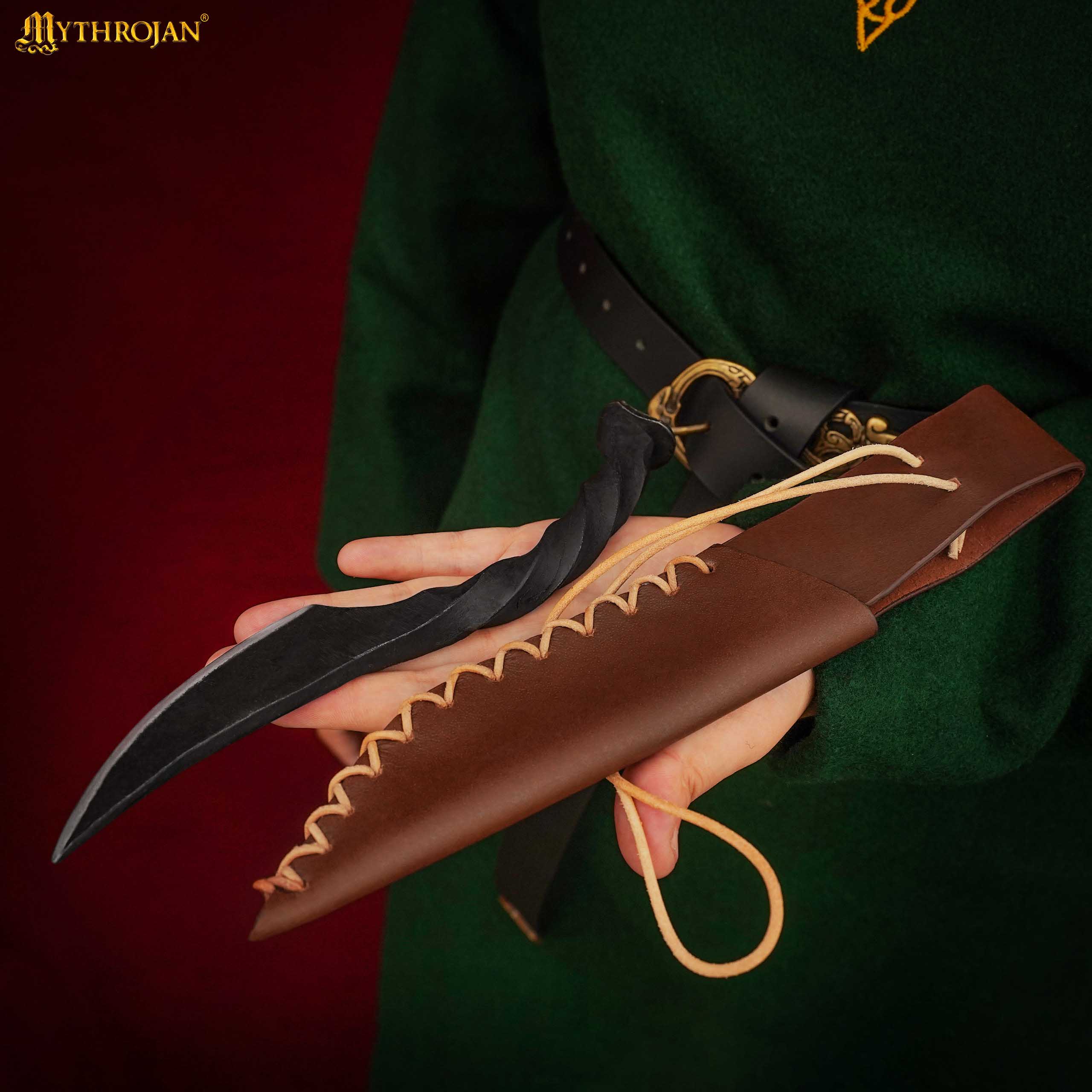 Cuchillo Mythrojan Twisted Railroad Spike con Vaina - Imagen 6