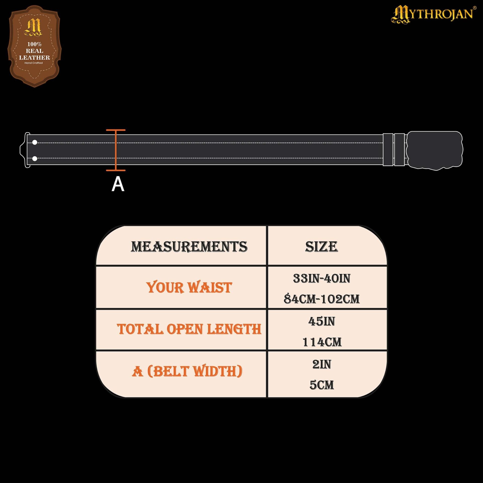 Cinturón de Velcro Mythrojan "urban Viking" para los Kilts y Jeans de los Guerreros de Hoy en Día - Imagen 3