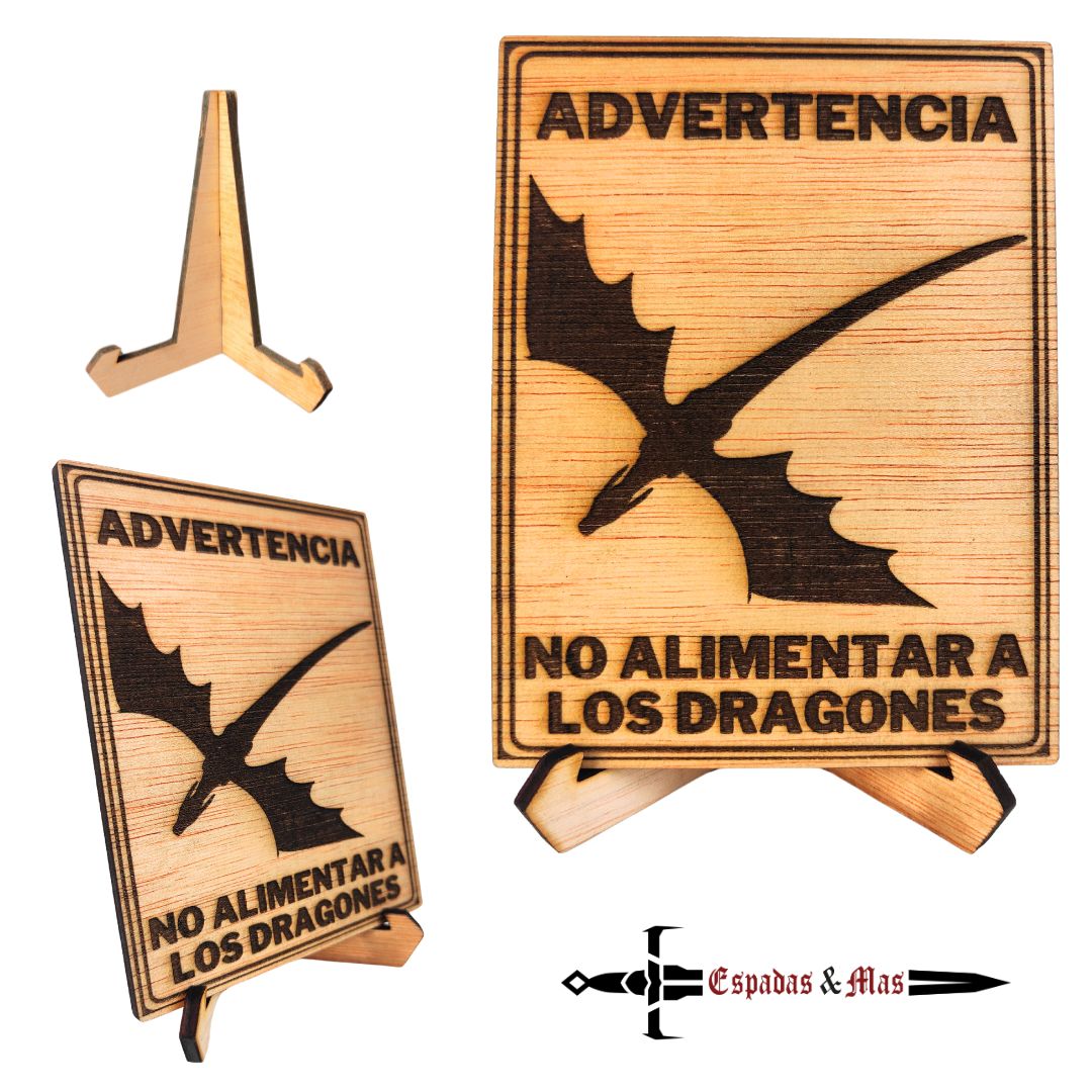 Cartel No alimentar a los dragones