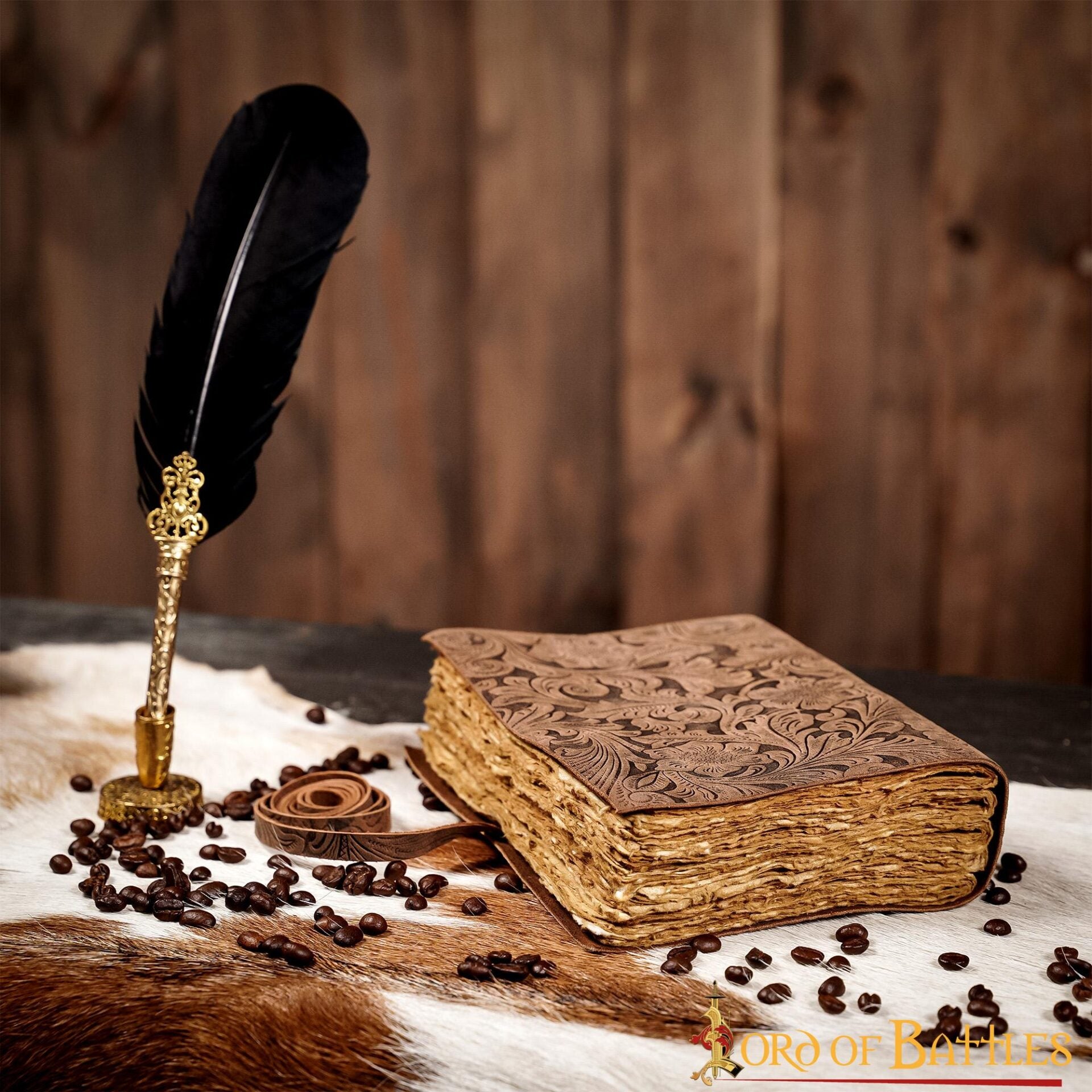 Diario Medieval Diario Vintage de Cuero Hecho a Mano - Imagen 12