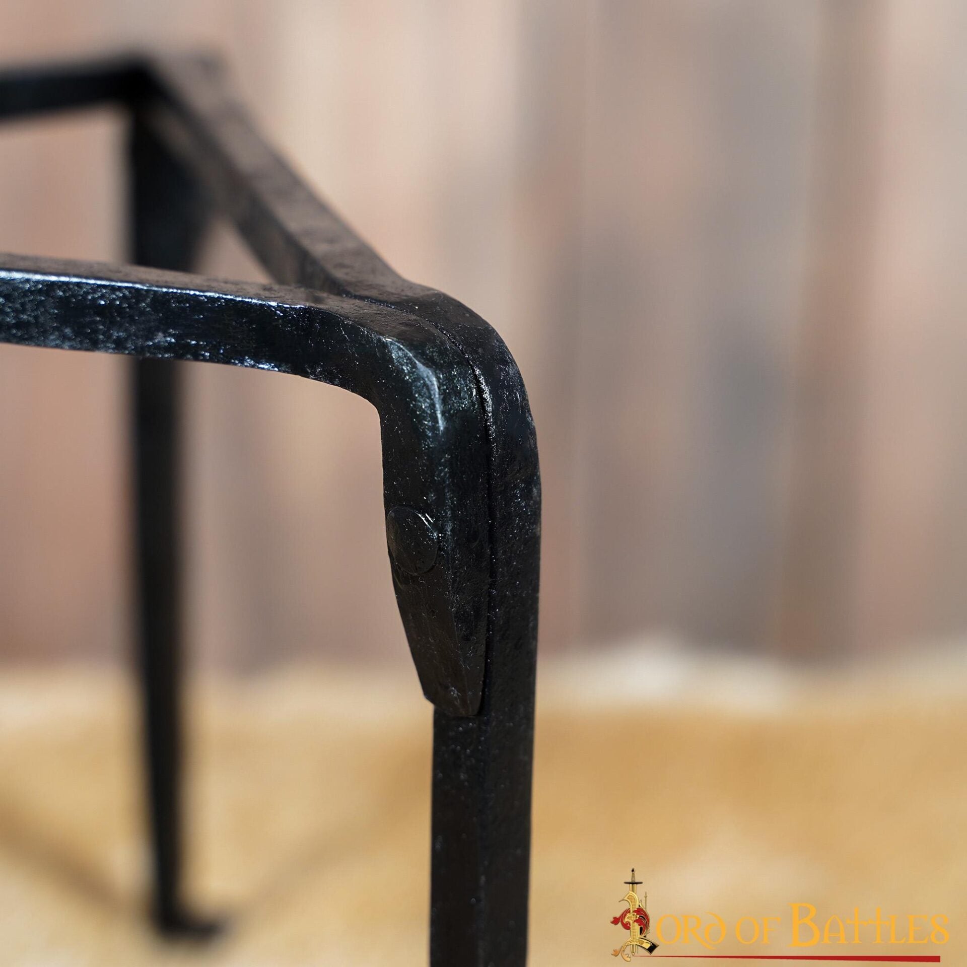 Trípode de Hierro Forjado a Mano - 9 Pulgadas Acabado Negro - Soporte Medieval para Olla de Campamento - Imagen 15