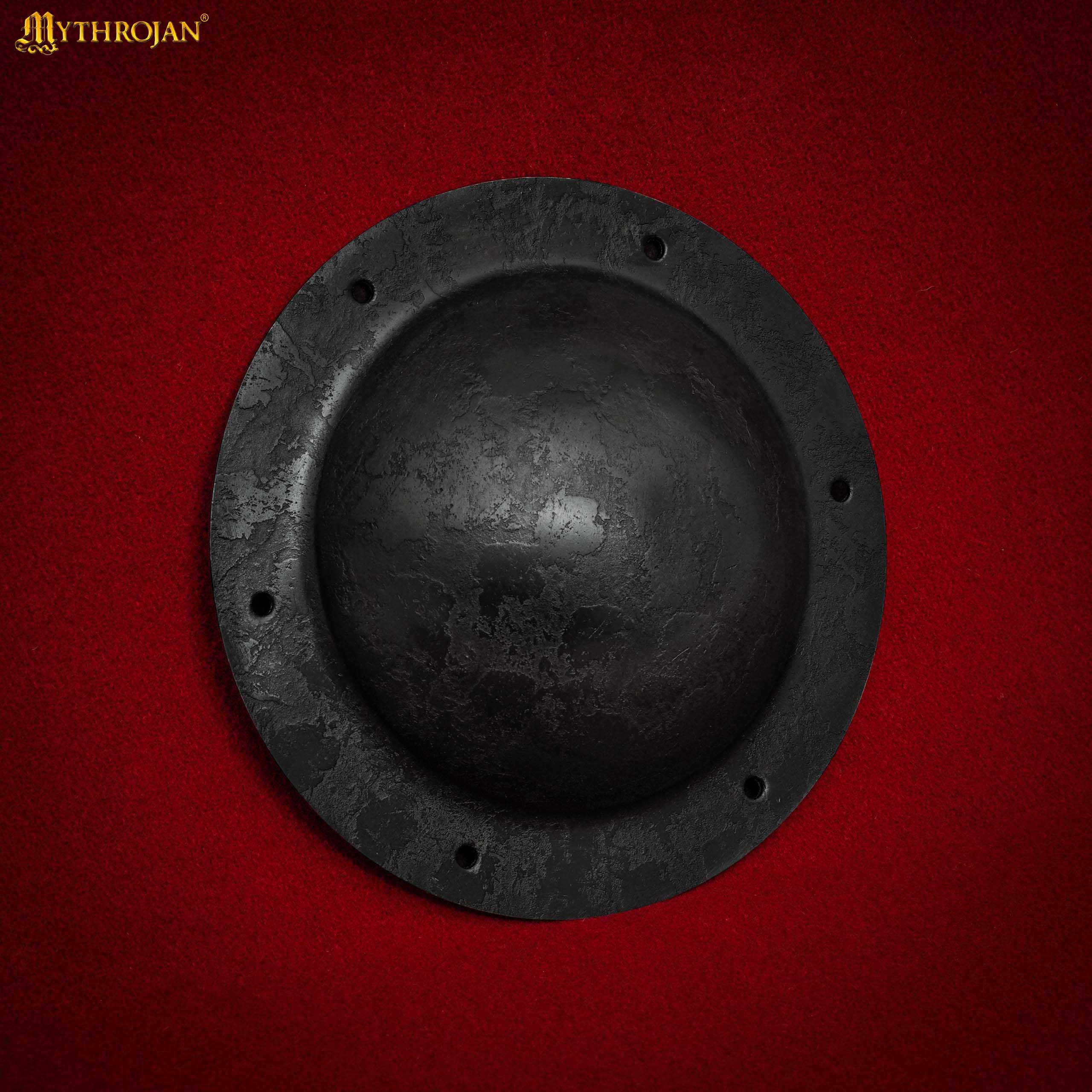 Escudo Umbo Forjado a Mano con Remaches | Acabado en Acero Bruto Envejecido - Imagen 4