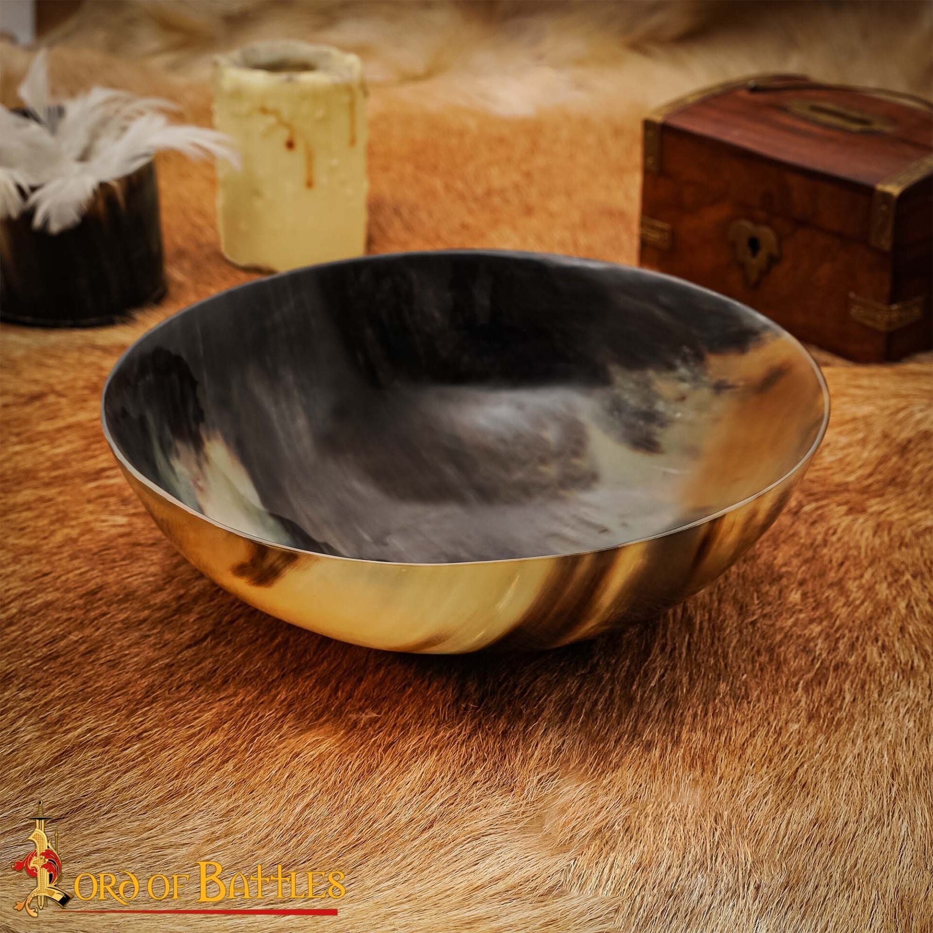 Viking Feast Cuenco Grande de Cuerno Auténtico - Imagen 4