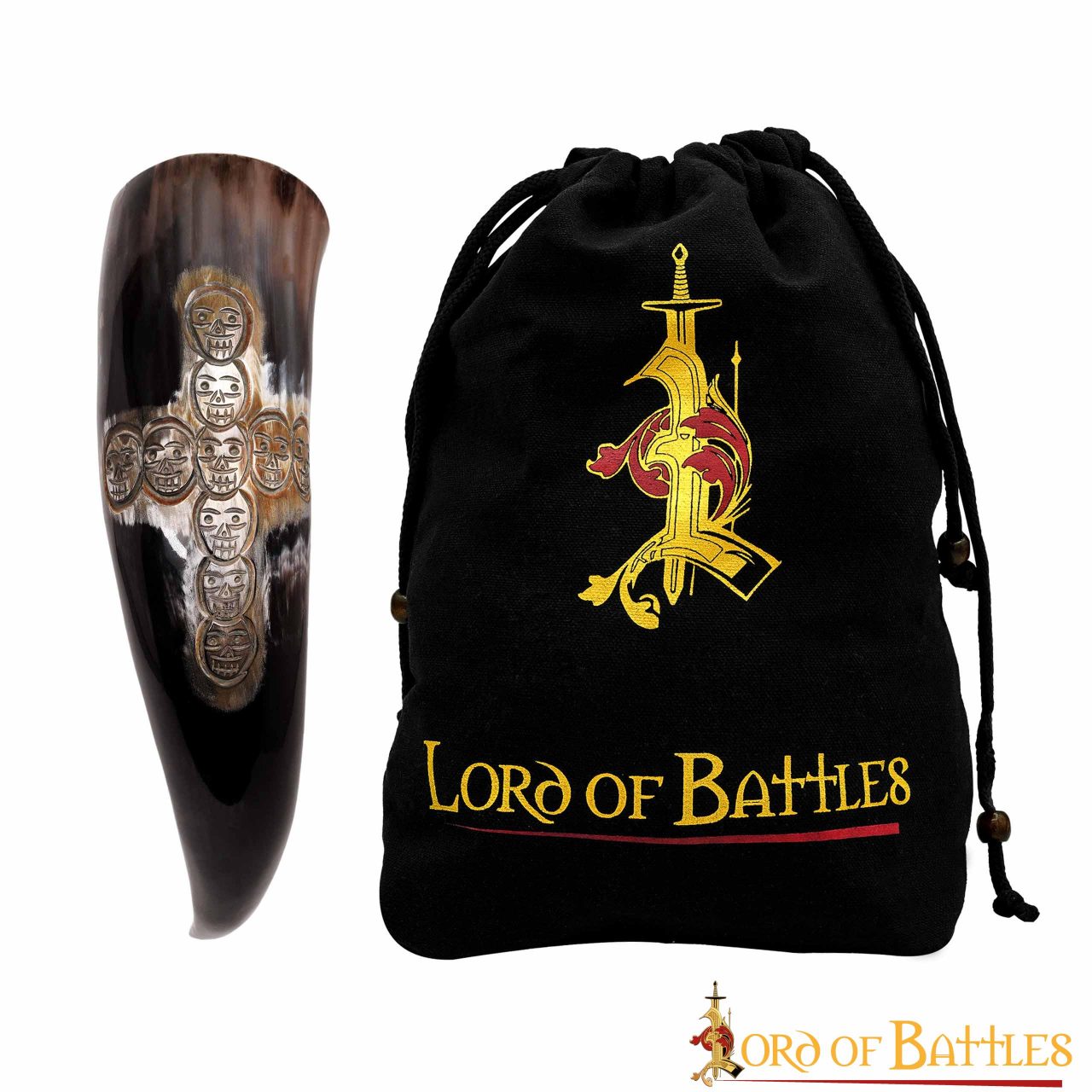 Viking Drinking Horn 500 - 600 Ml Cuerno de Buey Auténtico Hecho a Mano - Imagen 1