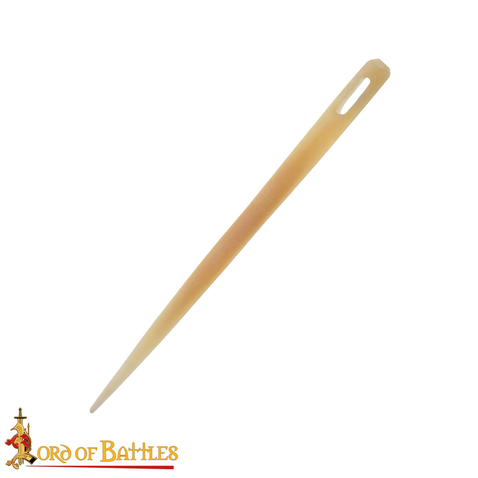 Aguja Medieval de Bordar Hecha a Mano de Hueso Auténtico Accesorio Funcional - Imagen 1