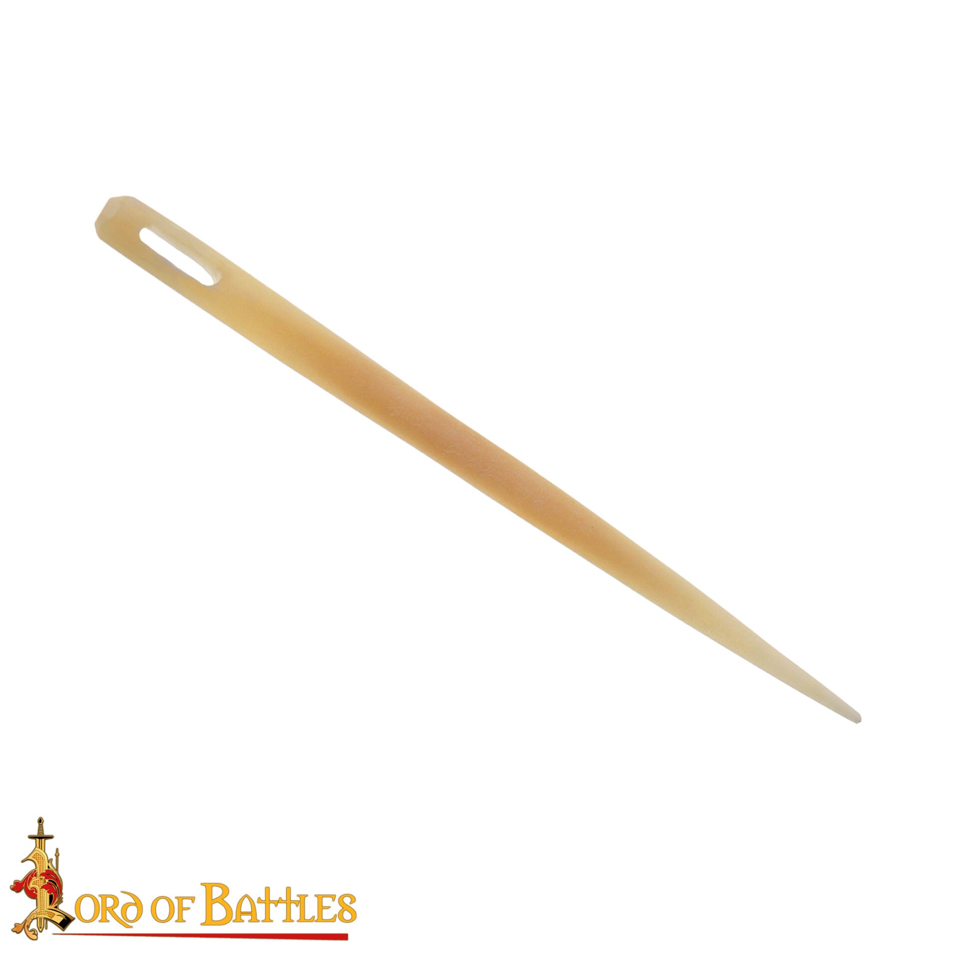 Aguja Medieval de Bordar Hecha a Mano de Hueso Auténtico Accesorio Funcional - Imagen 2