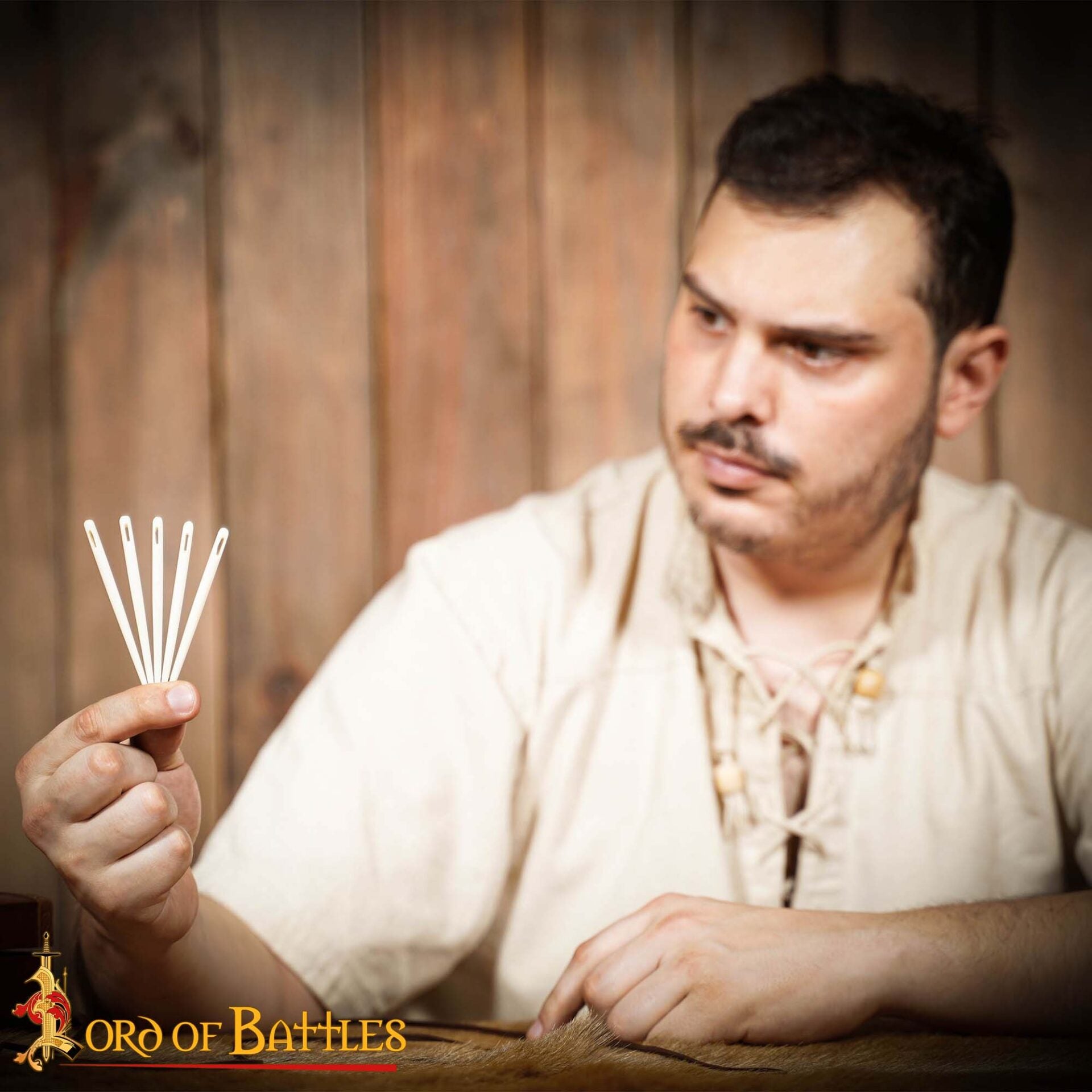 Juego de 5 Agujas de Bordar Medievales de Hueso - Talladas a Mano en Hueso de Buey de Origen Ético - Acabado Pulido - Imagen 12