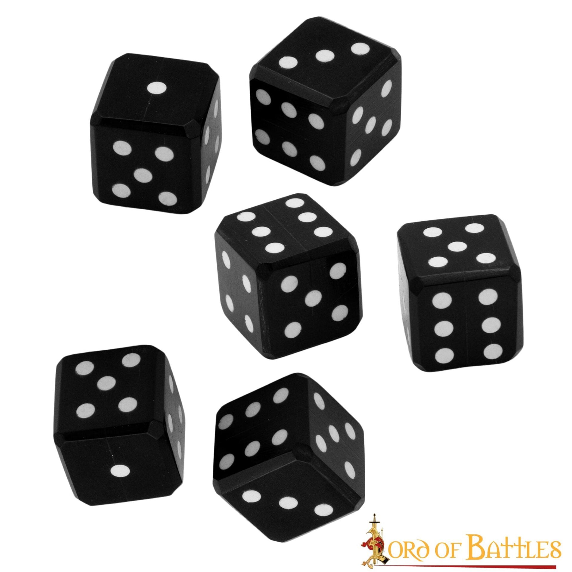 Juego de Dados Artesanales de Cuerno de Búfalo - 6 Piezas | Dados Naturales para Juegos de Rol de Mesa, Coleccionismo y Juegos Históricos - Imagen 8
