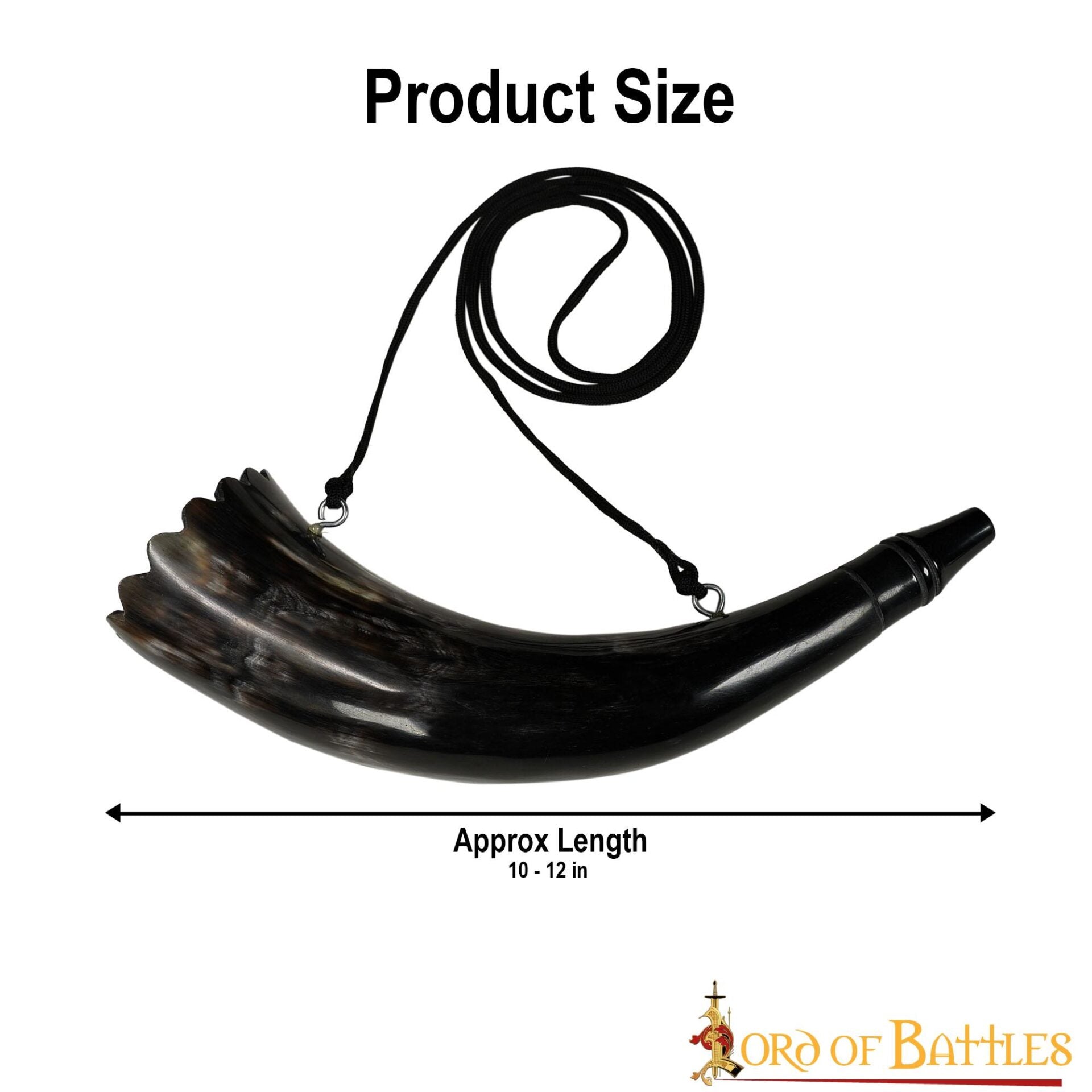 Cuerno Soplador Vikingo Hecho a Mano - Cuerno de Buey Pulido para Caza y Señales con Cuerda de Transporte - Imagen 10