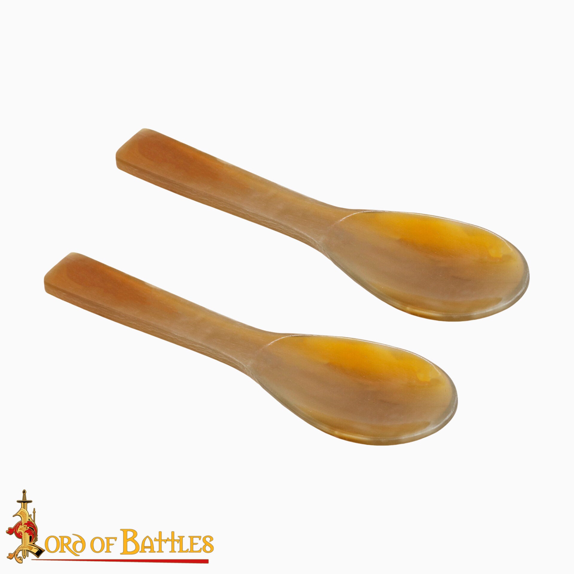 Juego de 2 Cucharas Medievales de Cuerno de Buey Auténtico - Imagen 2