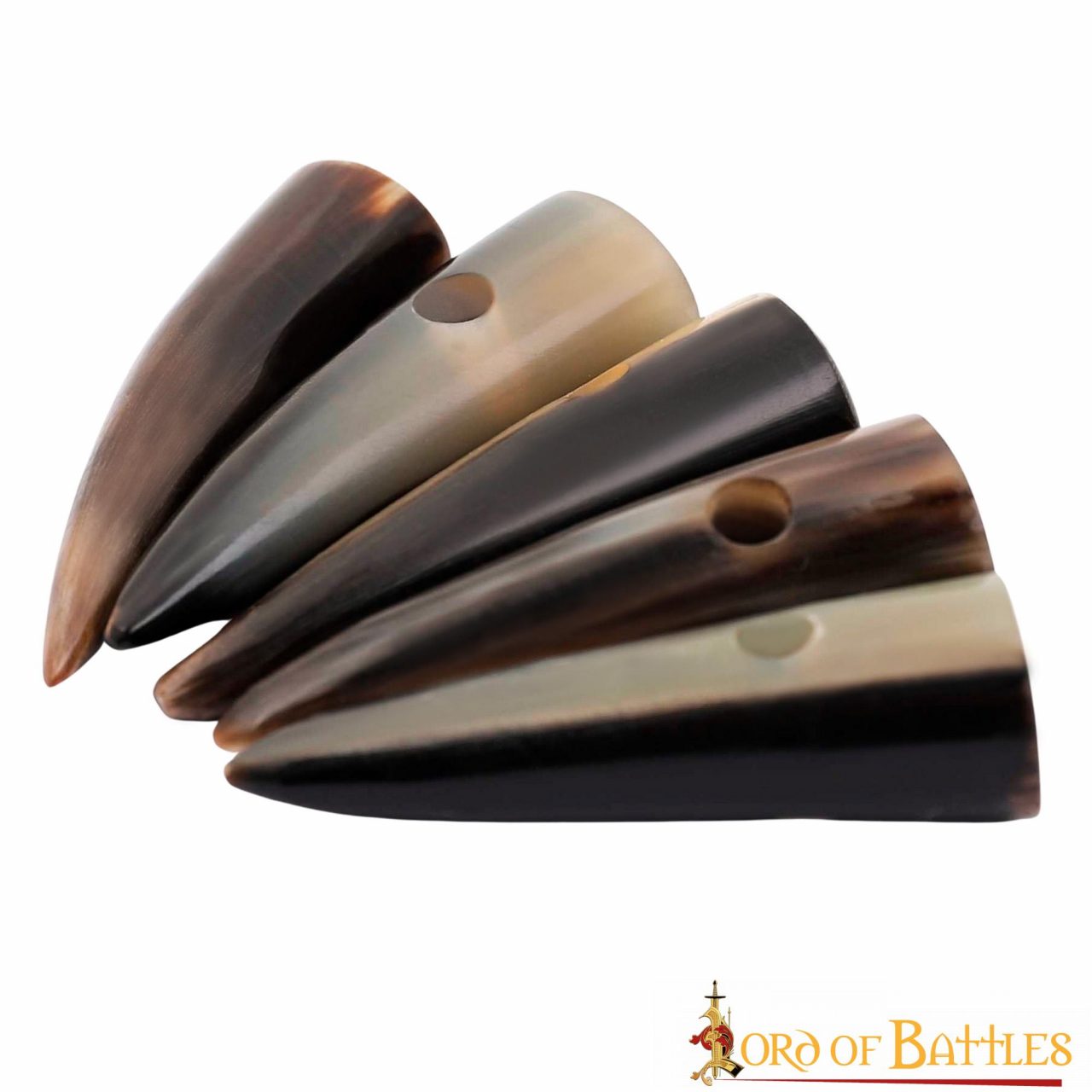 Juego de 5 Botones de Palanca de Cuerno Pulido Estilo Vikingo - Acabado a Mano con Cuerno de Buey Natural - Imagen 11